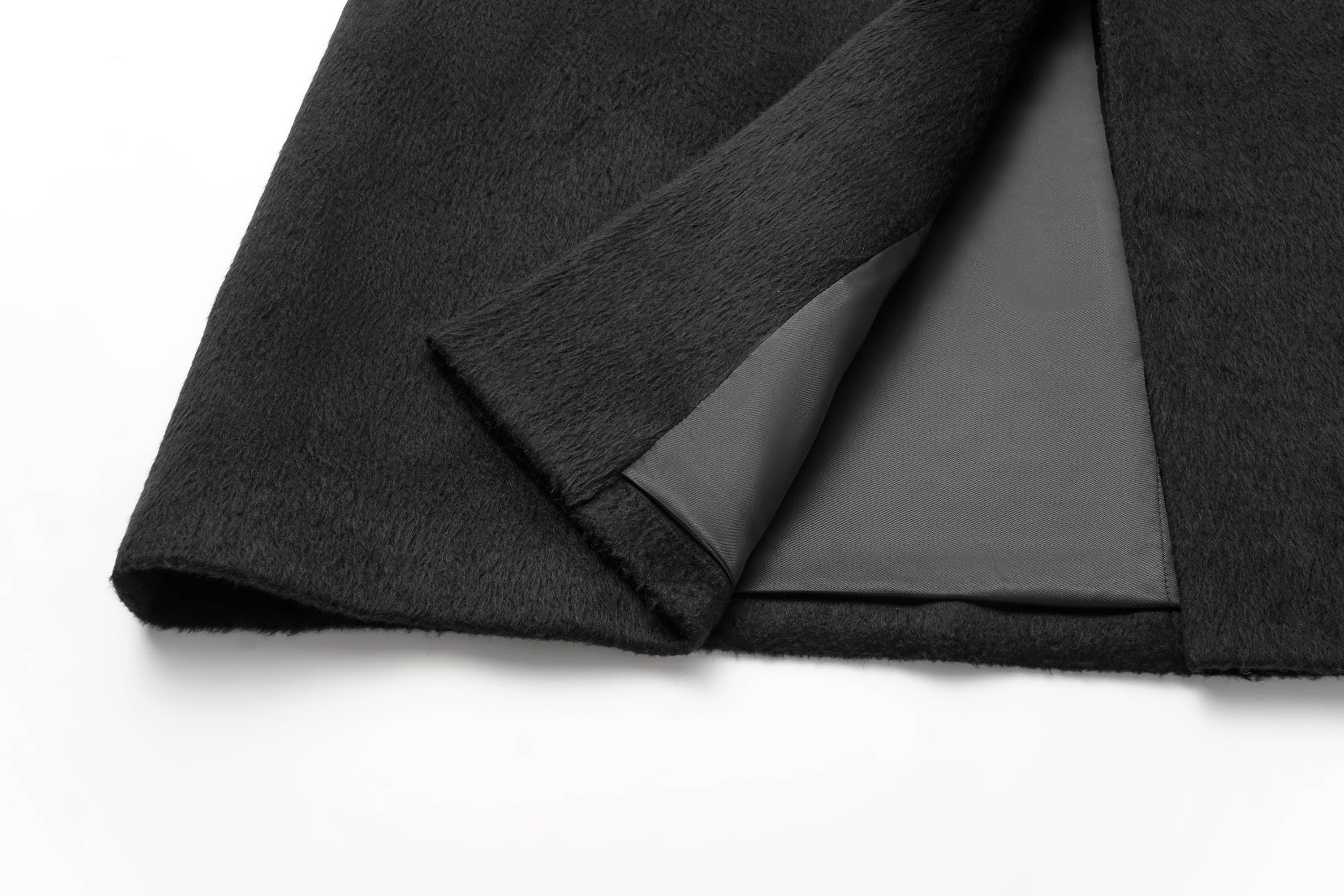 ALVNG AR ANTS Wool-Blend Peak Lapel Oversized Coat, premium urban and streetwear designers apparel on PROJECTISR.com, ALVNG AR ANTS