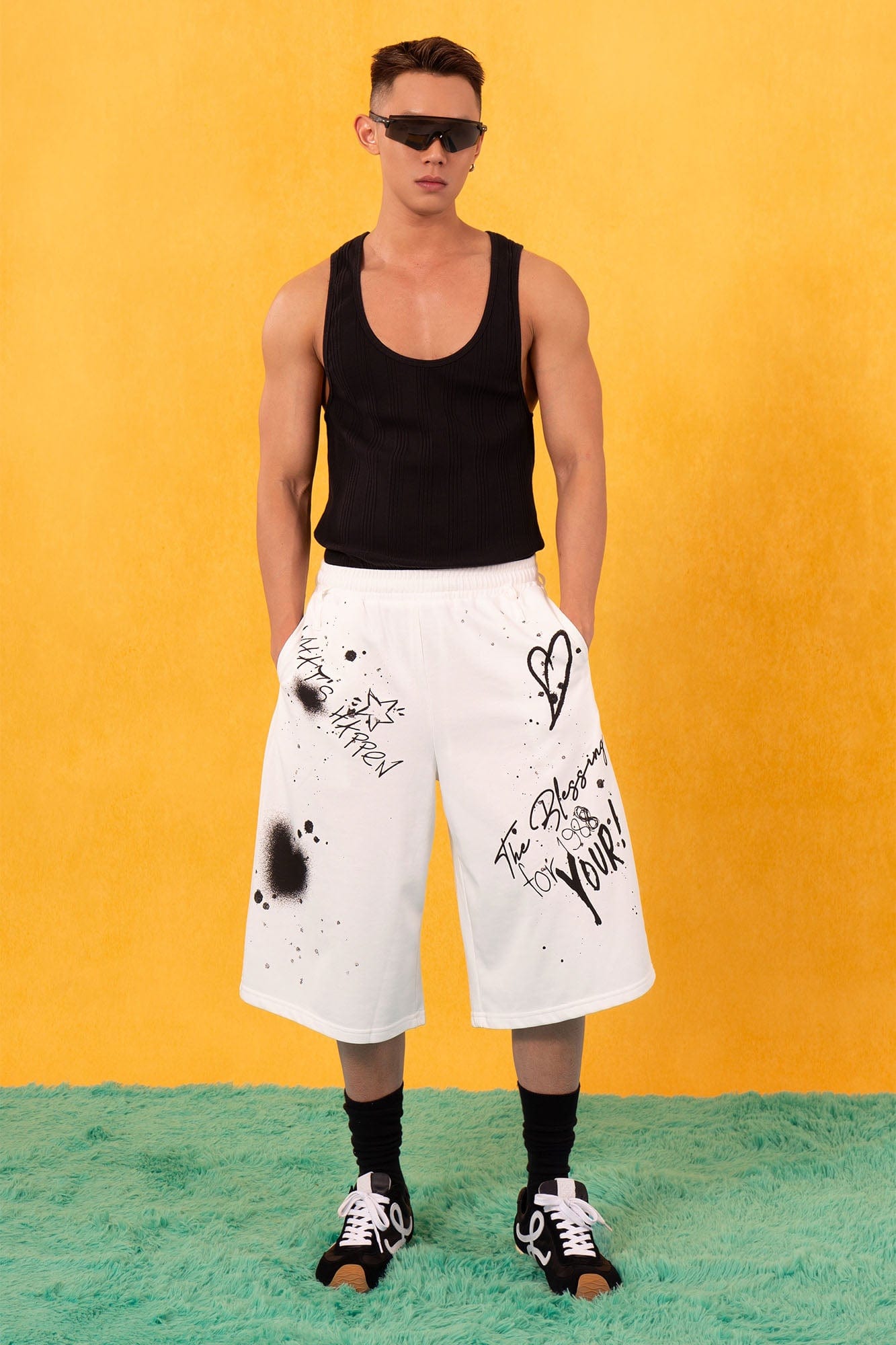 CLP Graffiti Spray Sweat Shorts