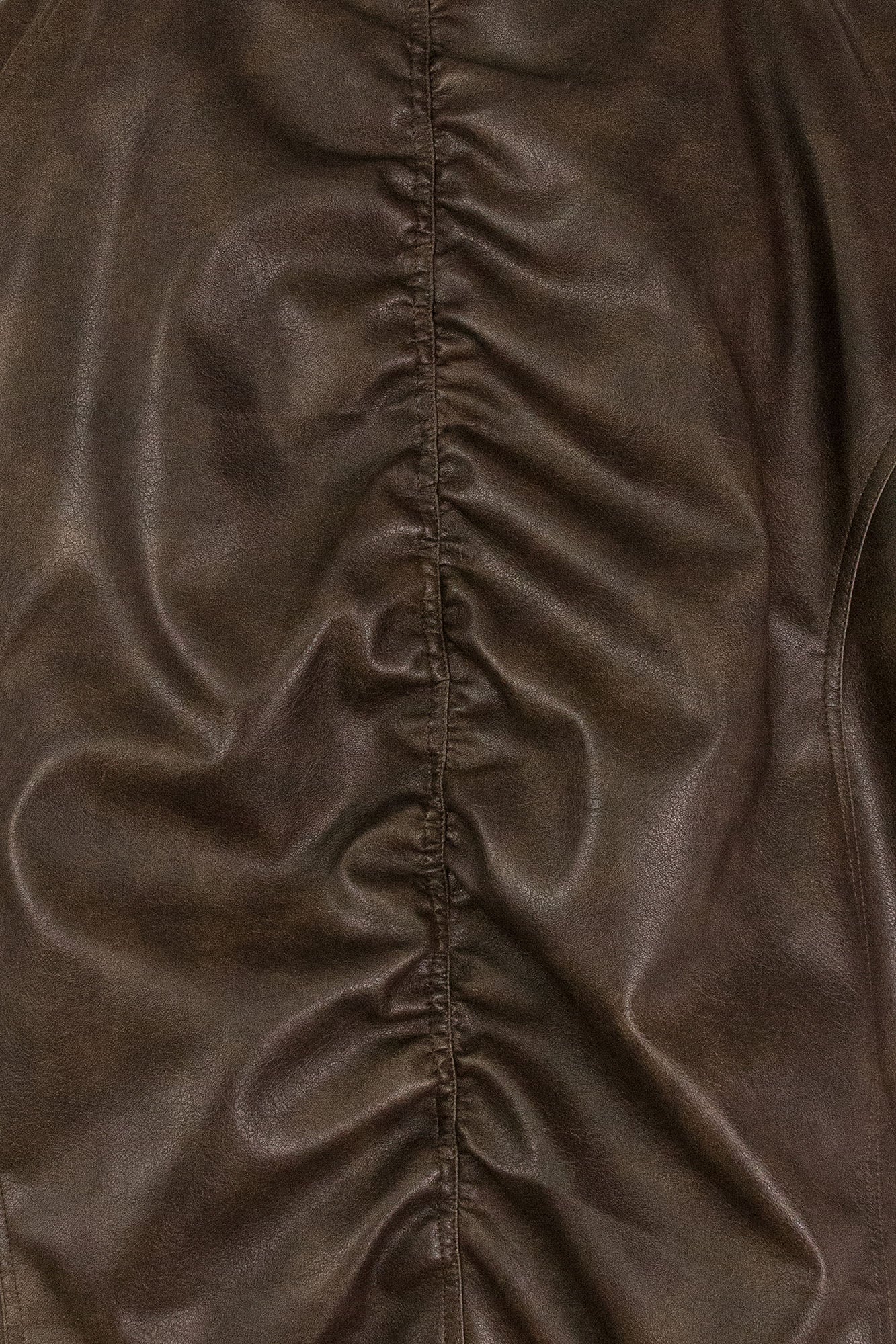 RELABEL Detachable Plush Scarf Ruched Hooded Jacket Brown, premium urban and streetwear designers apparel on PROJECTISR.com, RELABEL