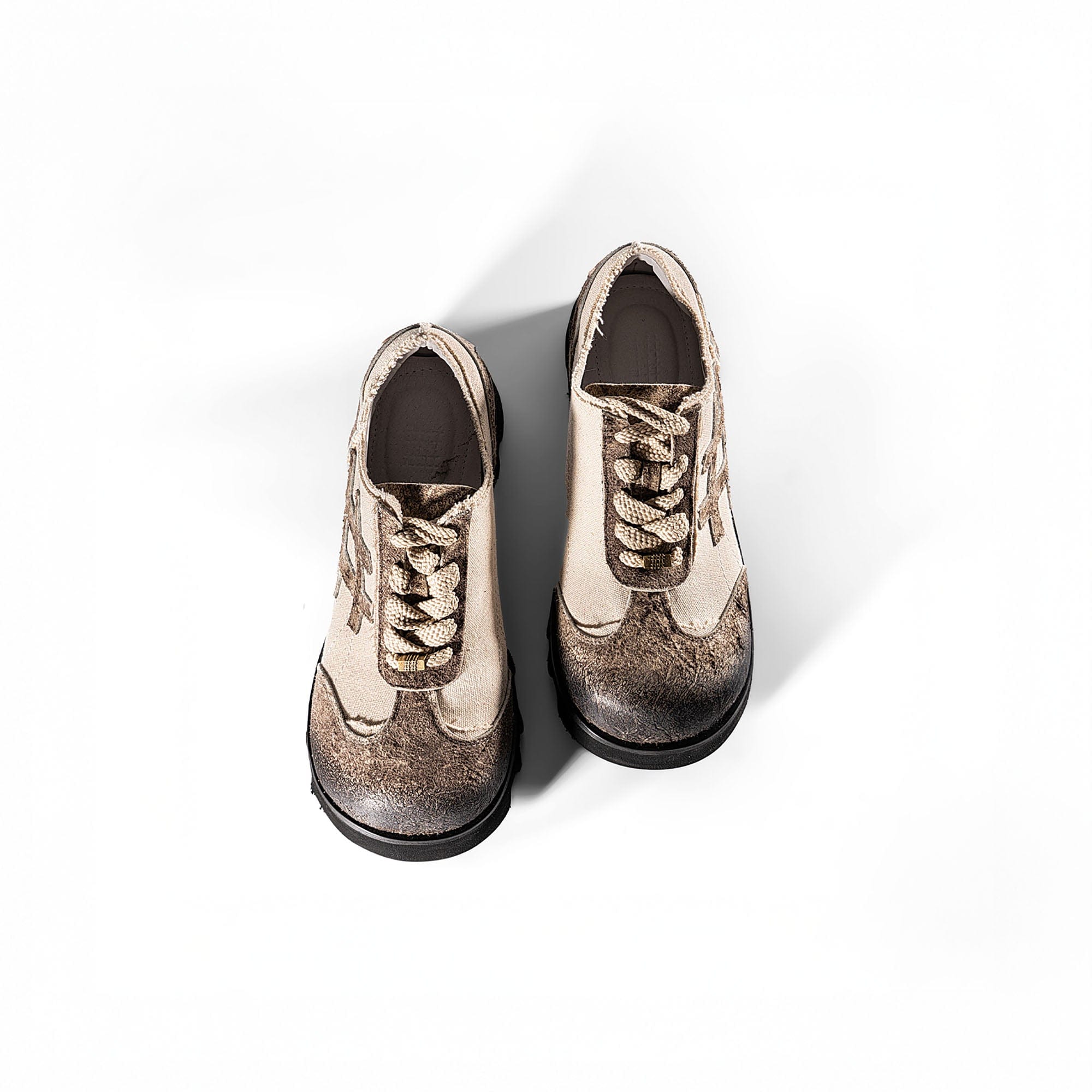 REWRITE Distressed Stitch Panel Chunky Oxfords, premium urban and streetwear designers apparel on PROJECTISR.com, REWRITE