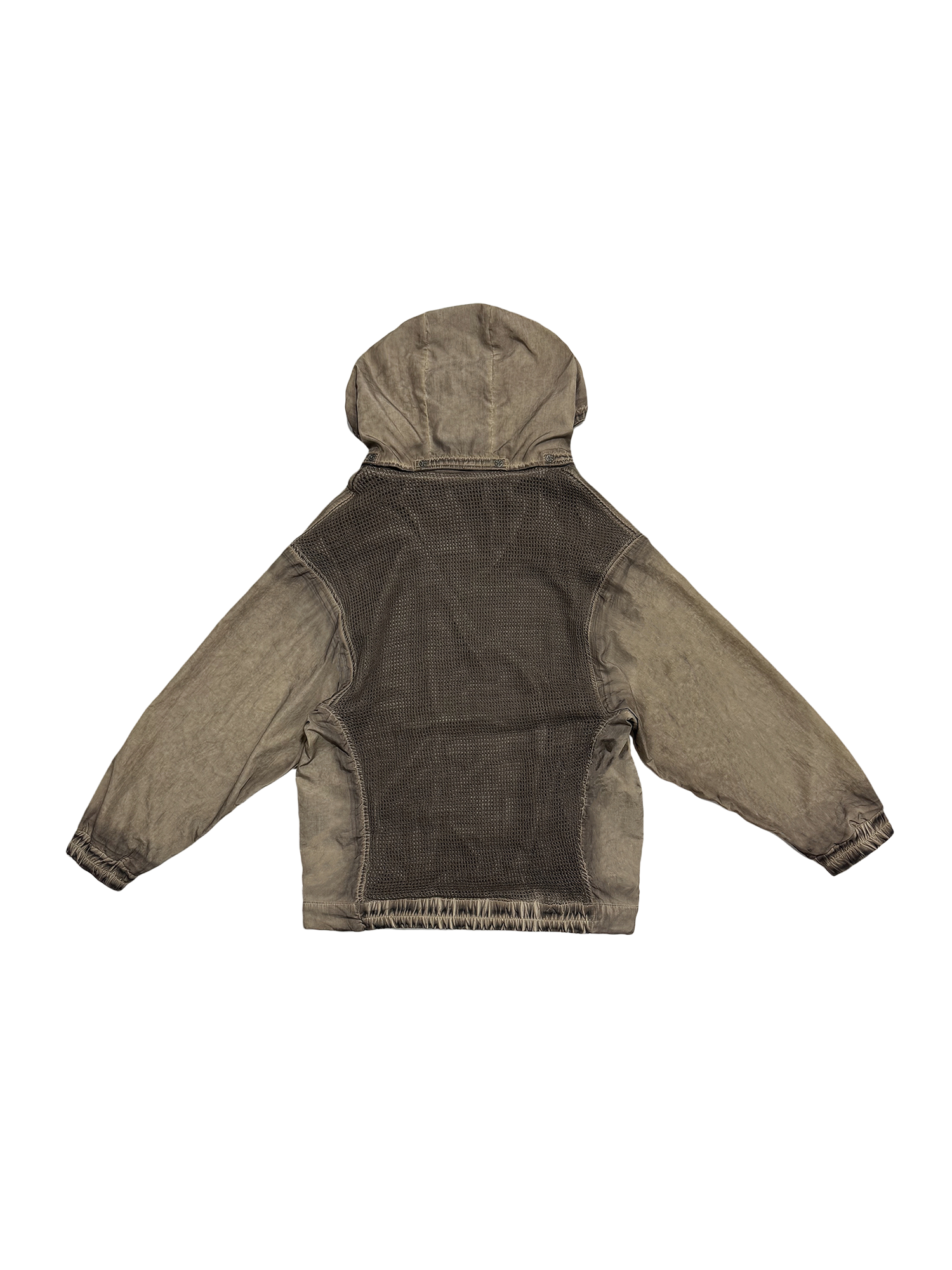 STEAM Distressed Zip-Up Detachable Hooded Jacket