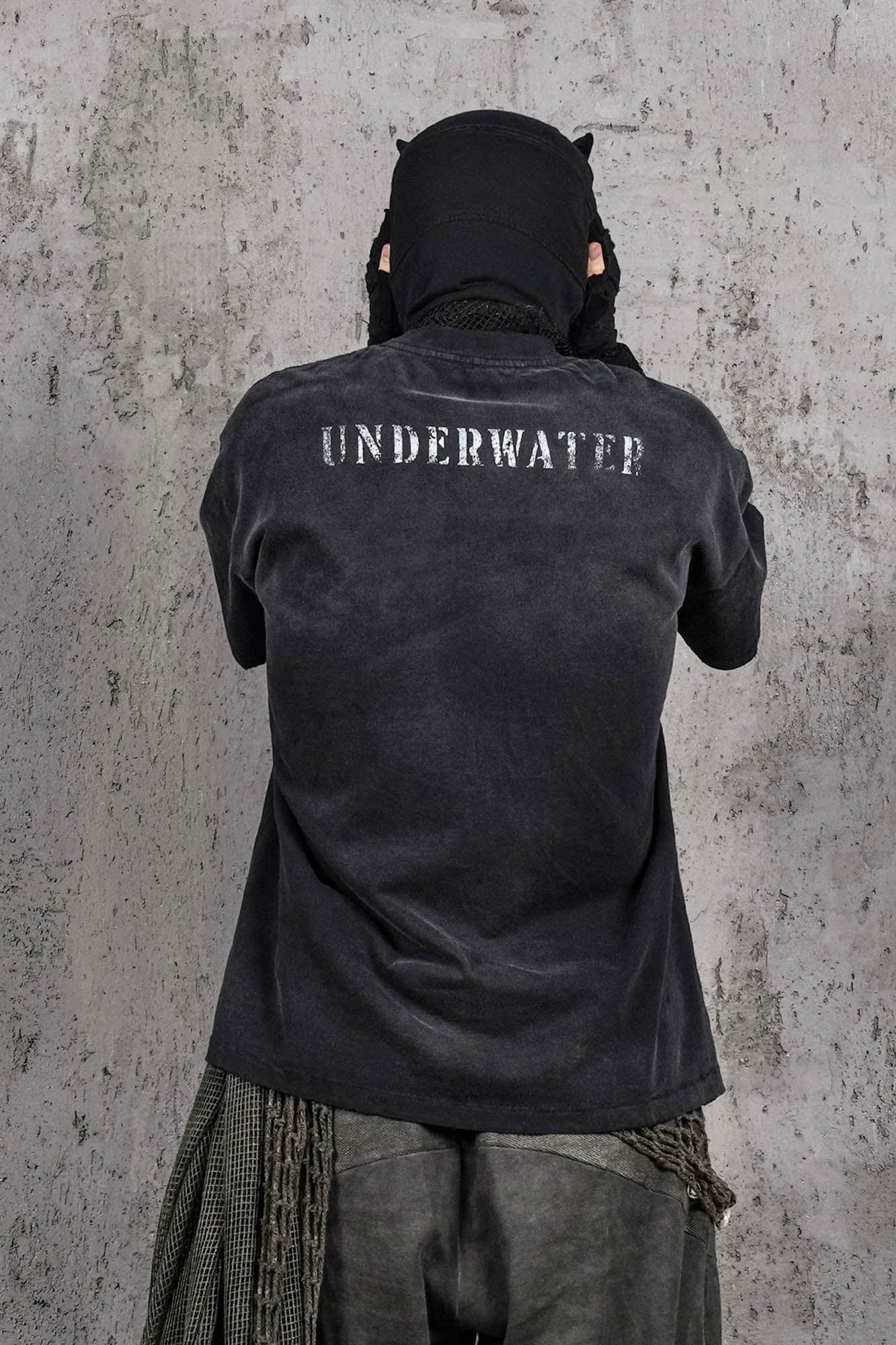 UNDERWATER Faded Curse Pocket T-Shirt, premium urban and streetwear designers apparel on PROJECTISR.com, UNDERWATER