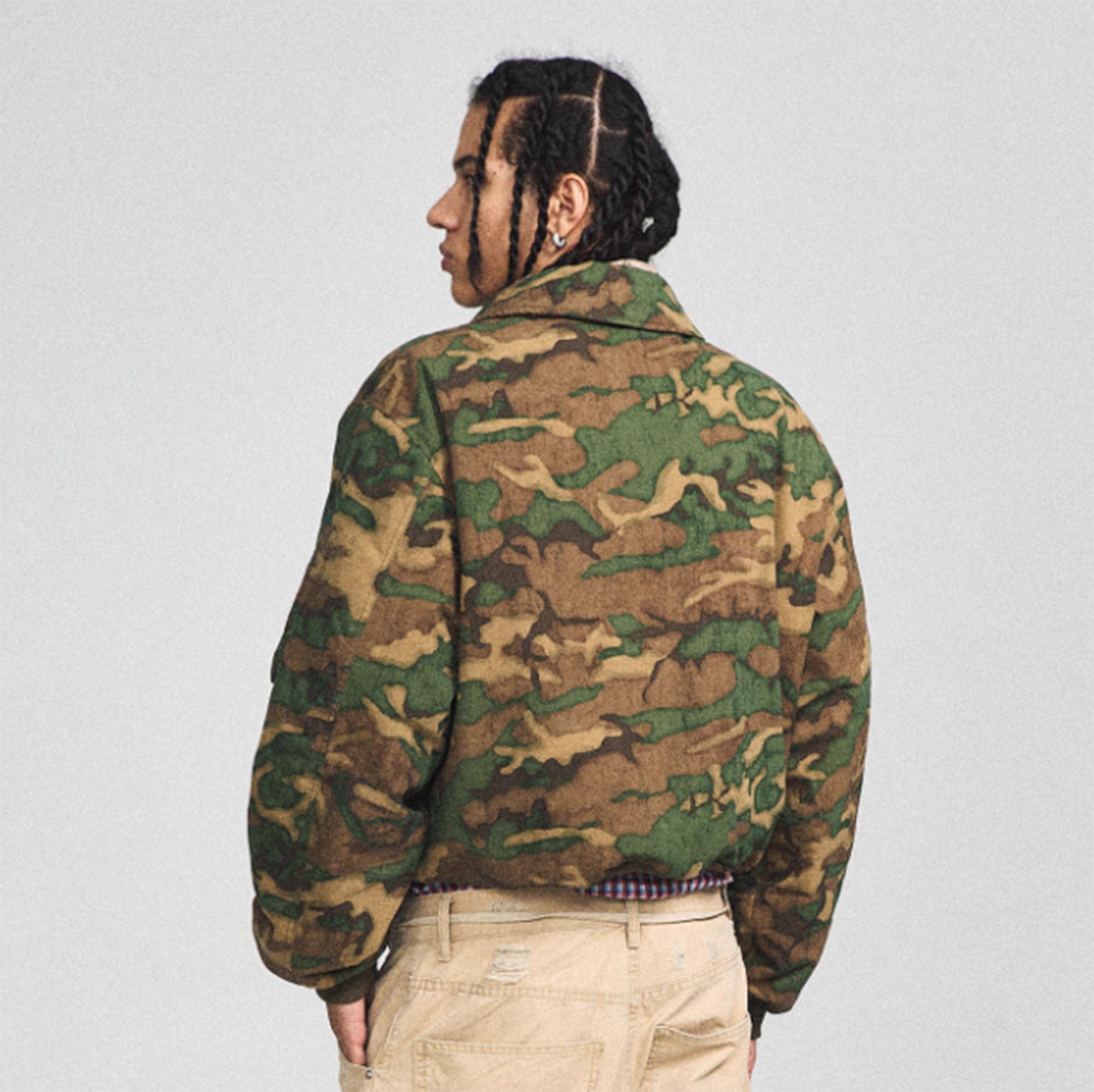STEEPC Camo MA2 Multi-Pocket Patchwork Reversible Jacket, premium urban and streetwear designers apparel on PROJECTISR.com, STEEPC