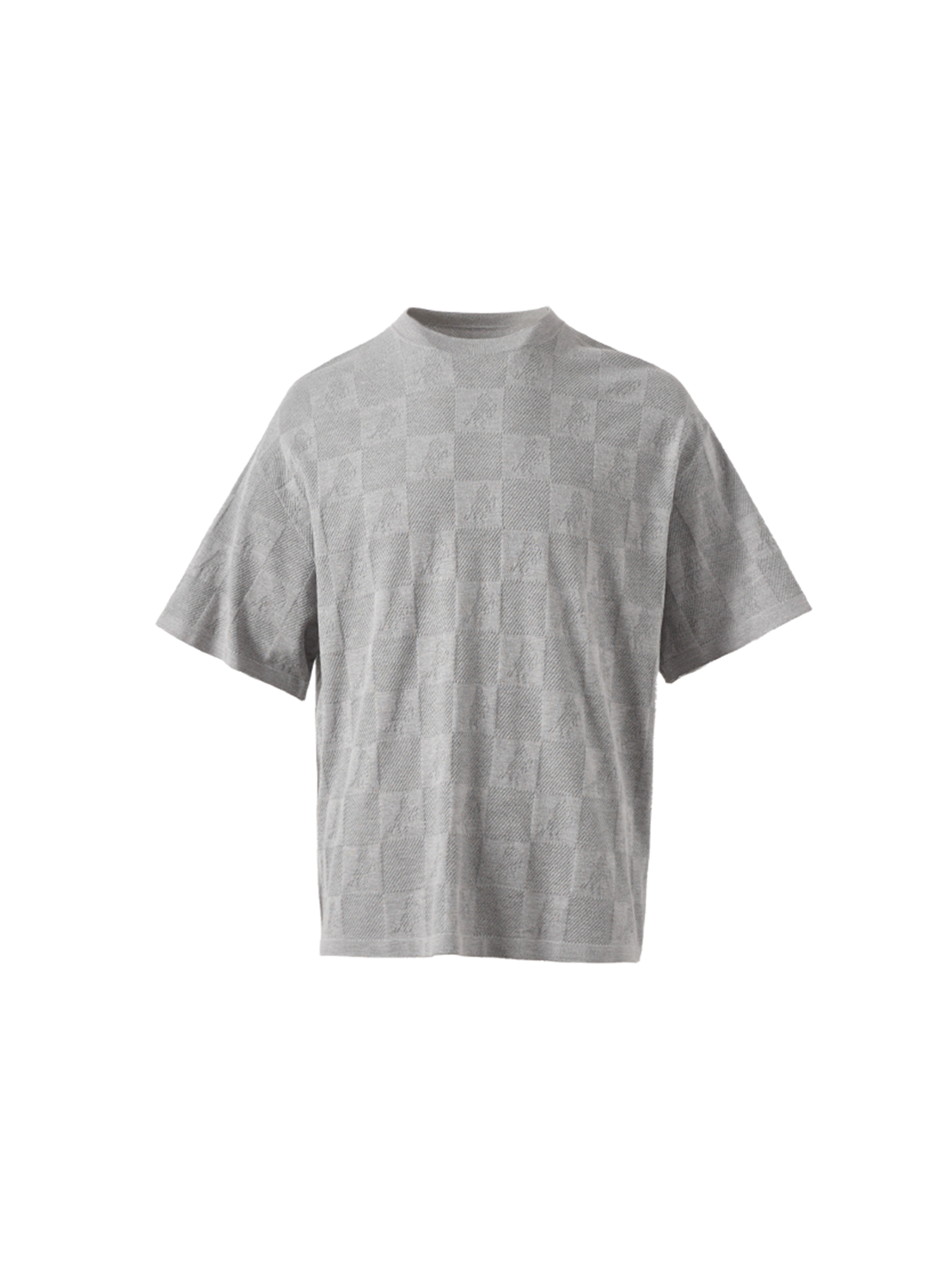 PMW Checkerboard Horse Jacquard Knitted T Shirt, premium urban and streetwear designers apparel on PROJECTISR.com, PMW