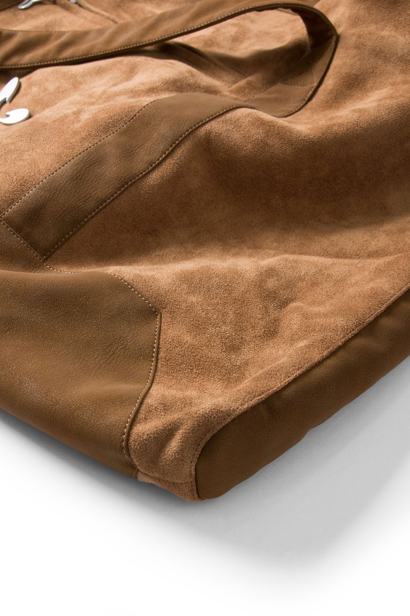 RELABEL Suede Panel Crossbody Bag