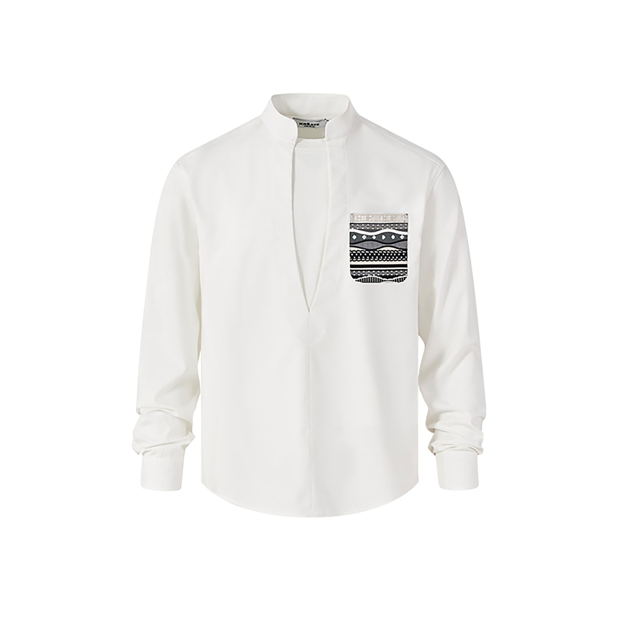 KREATE Faux Layered Fair Isle Pocket Shirt, premium urban and streetwear designers apparel on PROJECTISR.com, KREATE