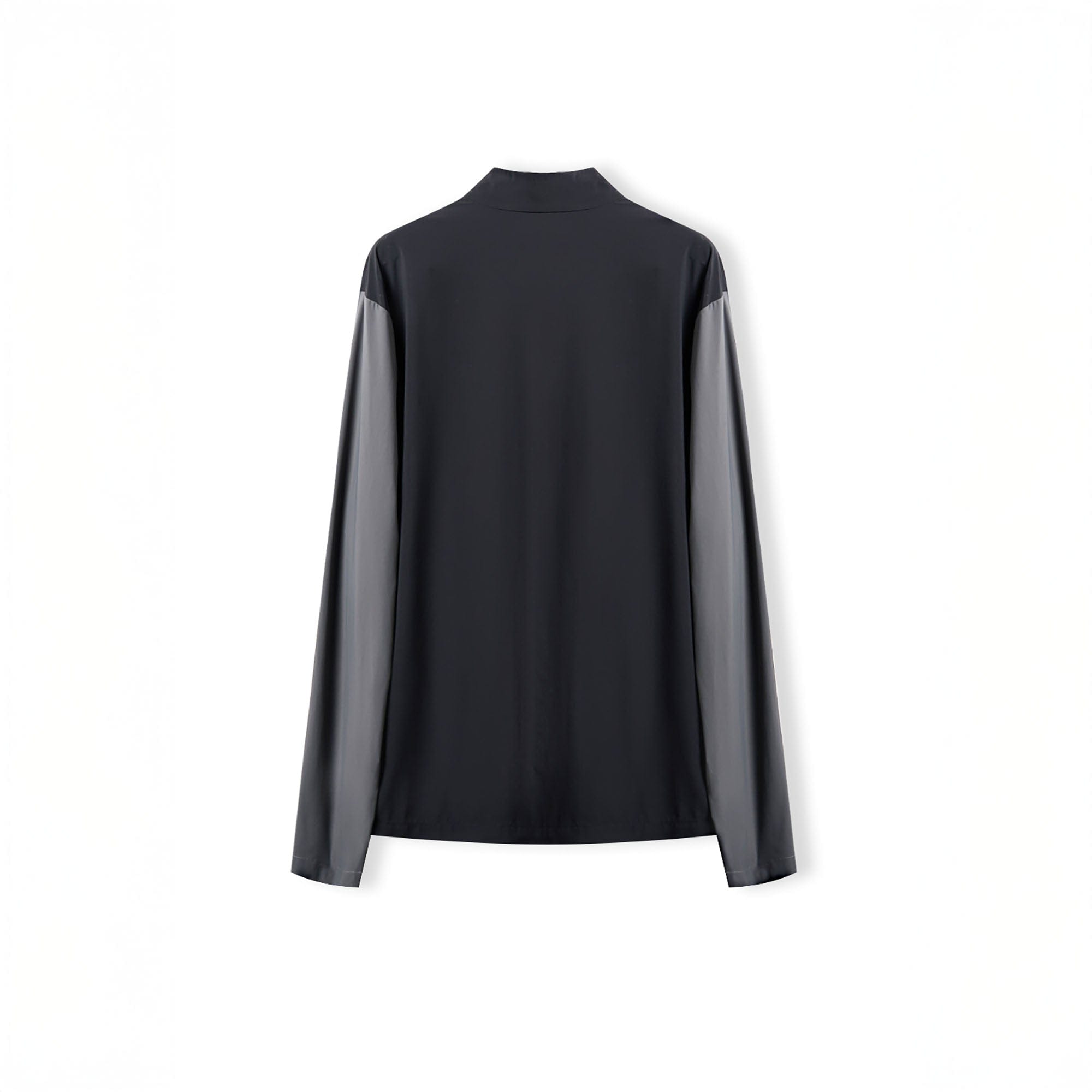 UMAMIISM Slogan Contrast Sleeve Mock Neck UV Protection Jacket, premium urban and streetwear designers apparel on PROJECTISR.com, UMAMIISM