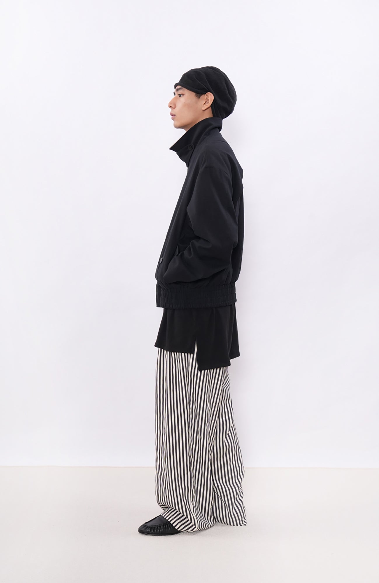 7440 37 1 Retro Contrast-Stripe Pleat Pants, premium urban and streetwear designers apparel on PROJECTISR.com, 7440 37 1