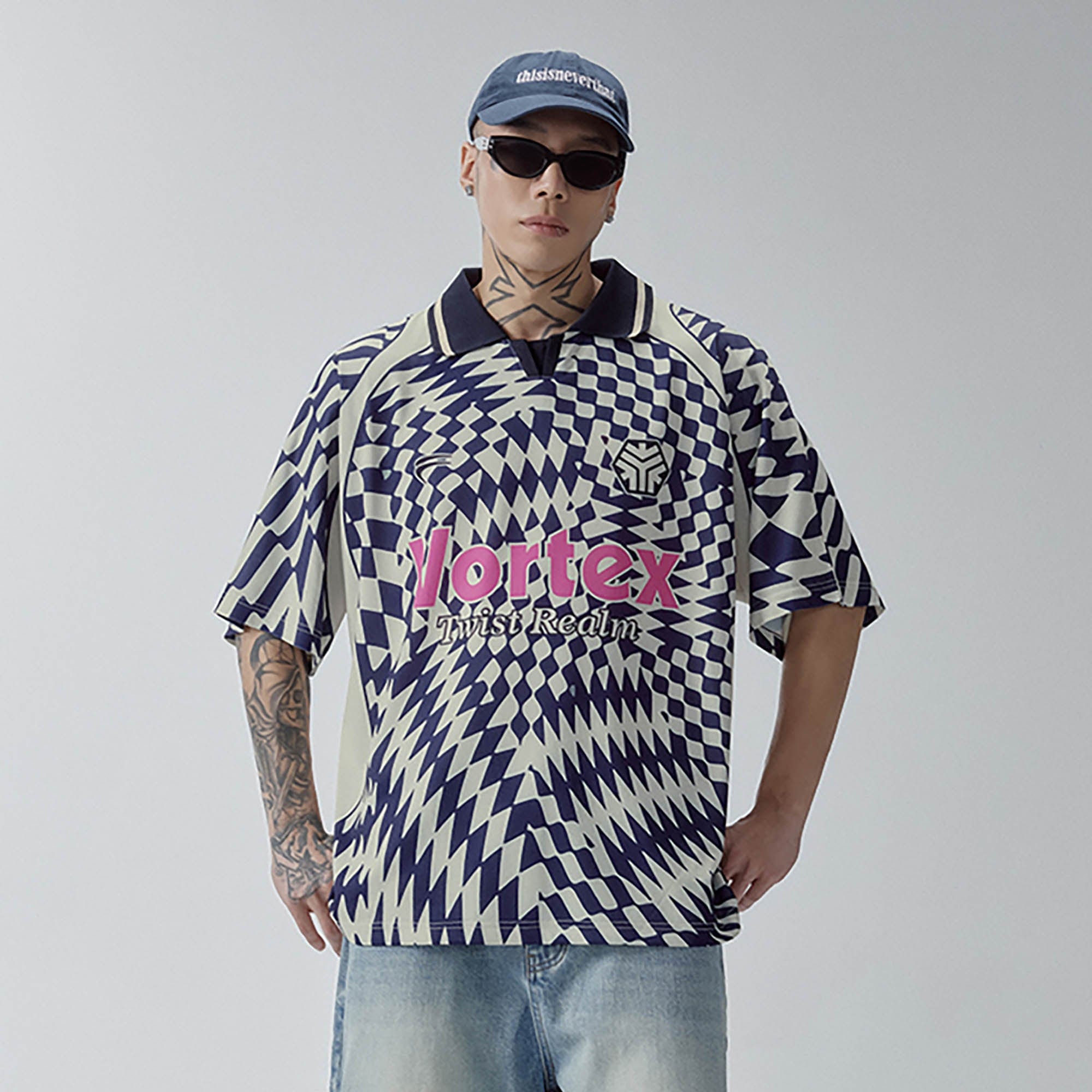 F2CE Psychedelic Checks Polo T-Shirt