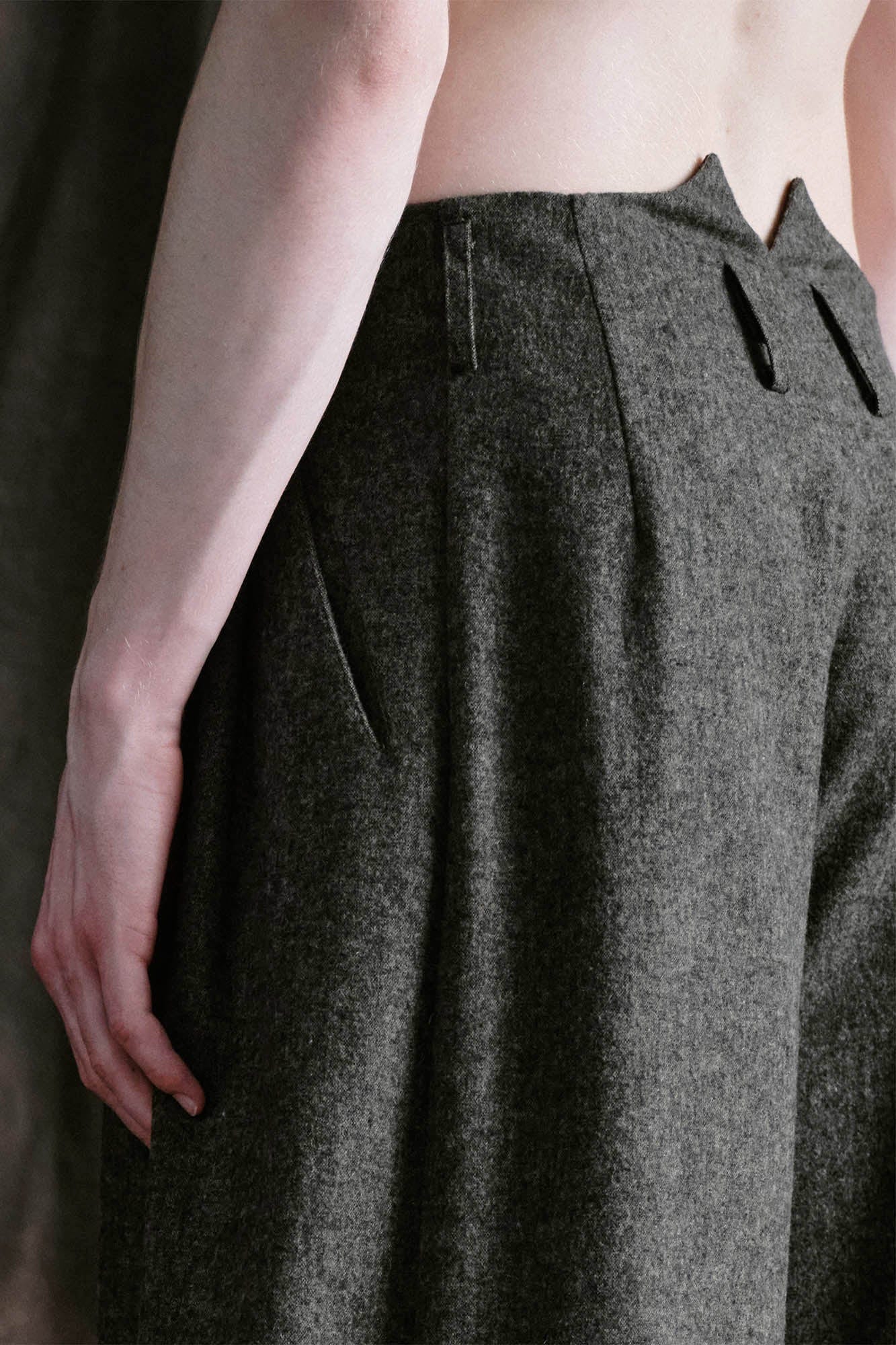 ILNya Nieternite Nifutur Crinkled Wool-Blend Voluminous Trousers, premium urban and streetwear designers apparel on PROJECTISR.com, ILNya Nieternite Nifutur