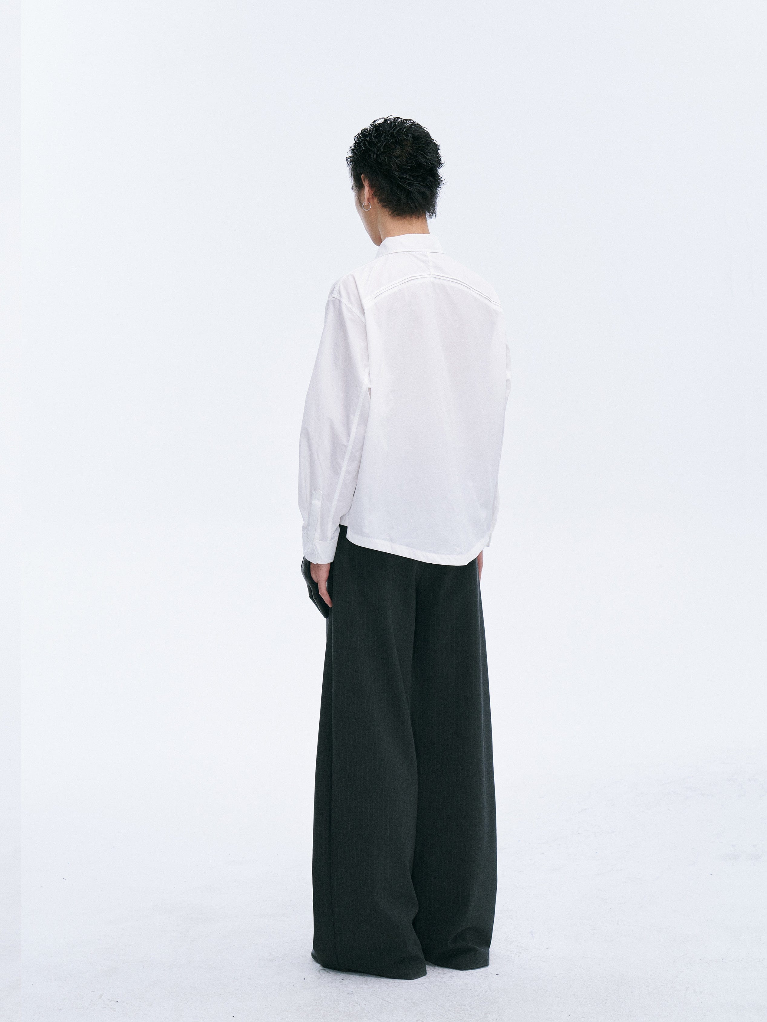 CATSSTAC Classic Pinstripe Wide-Leg Pants, premium urban and streetwear designers apparel on PROJECTISR.com, CATSSTAC