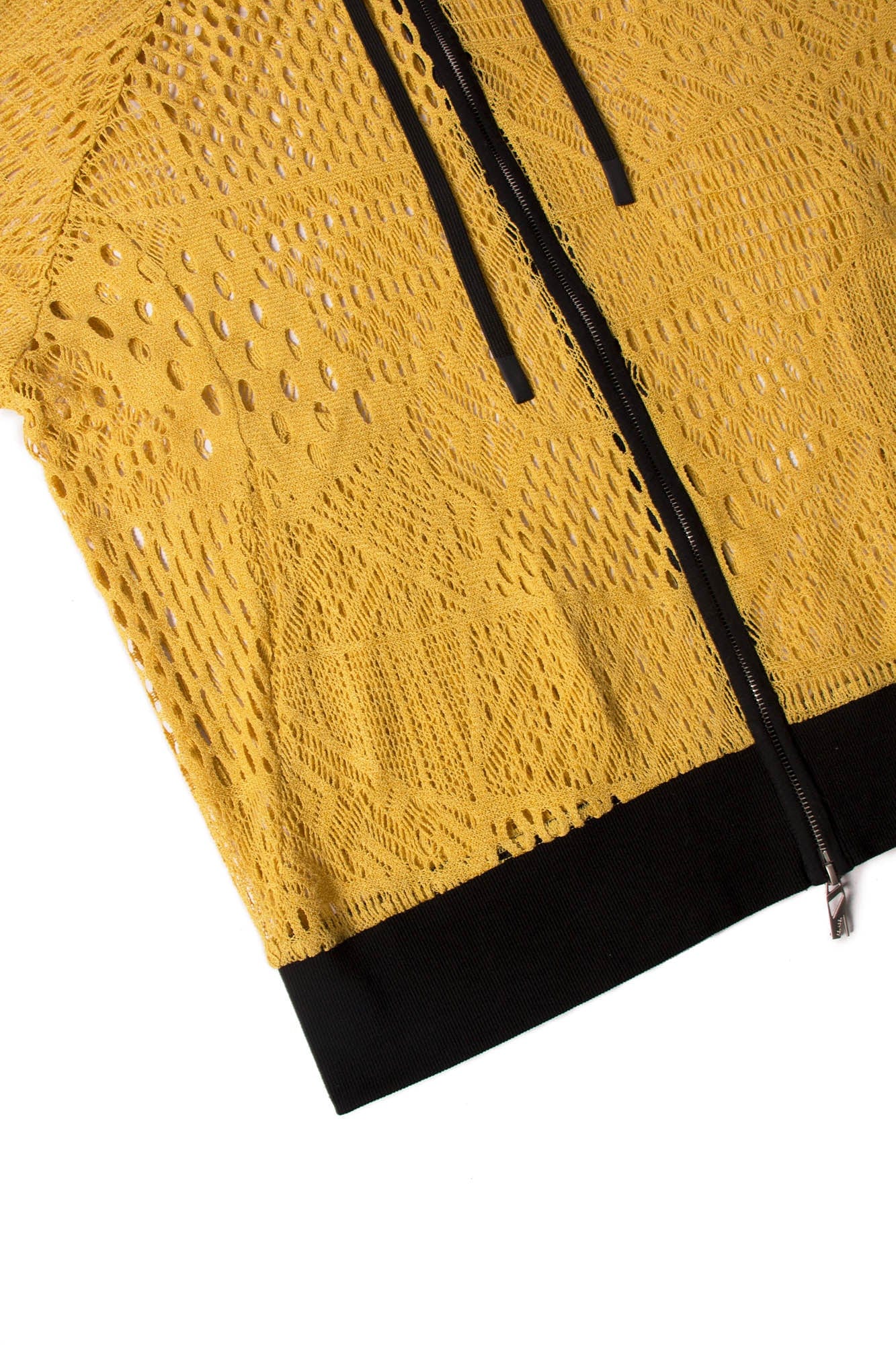 RELABEL Patchwork Crochet Mesh Zip-Up Hoodie, premium urban and streetwear designers apparel on PROJECTISR.com, RELABEL