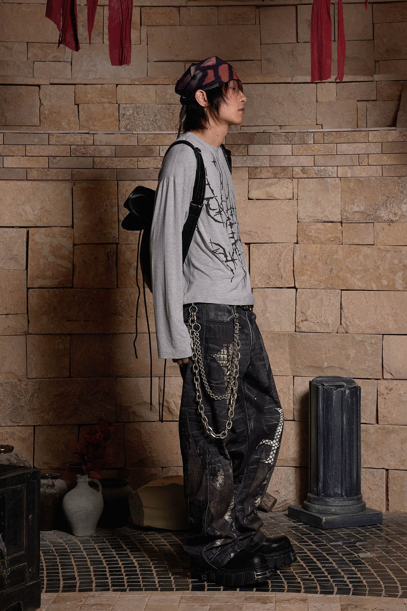 DND4DES Abstract Graffiti Headscarf, premium urban and streetwear designers apparel on PROJECTISR.com, DND4DES
