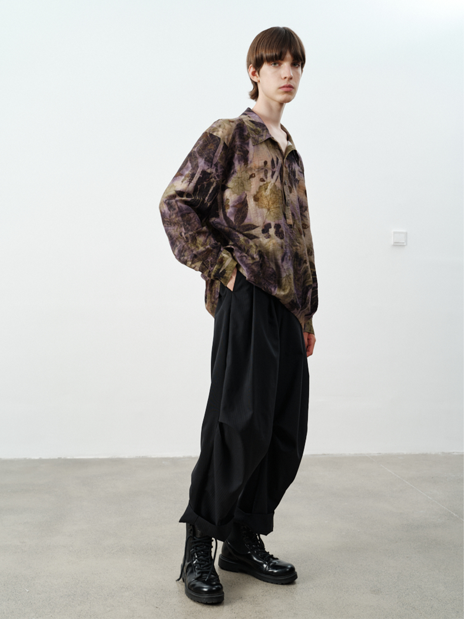 GRAINMUSTARD Retro Botanical Jacquard Tencel Shirt