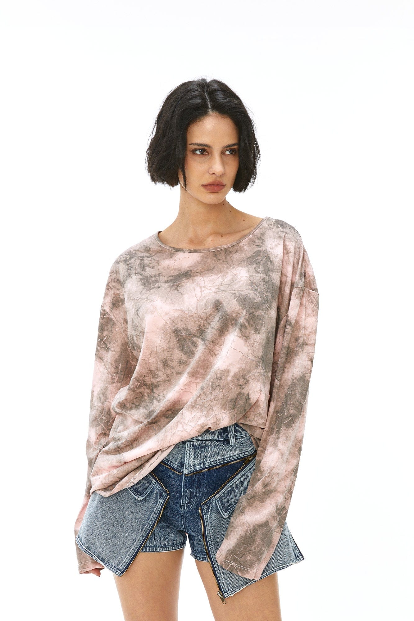VANN VALRENCE Distressed Tie-Dye Oversized T-Shirt, premium urban and streetwear designers apparel on PROJECTISR.com, VANN VALRENCE