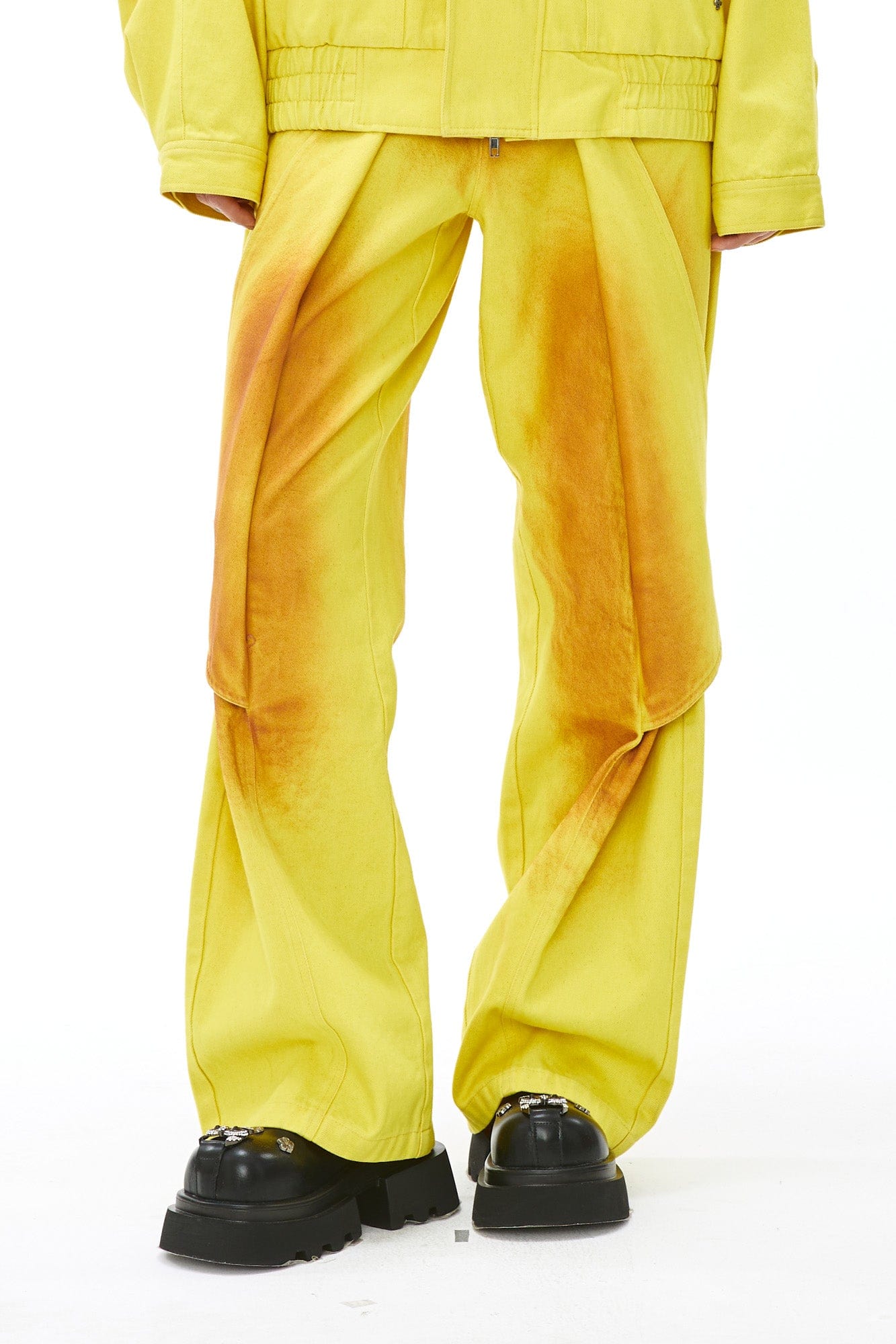 VANN VALRENCE Dye-Washed Convertible Wide-Leg Pants, premium urban and streetwear designers apparel on PROJECTISR.com, VANN VALRENCE