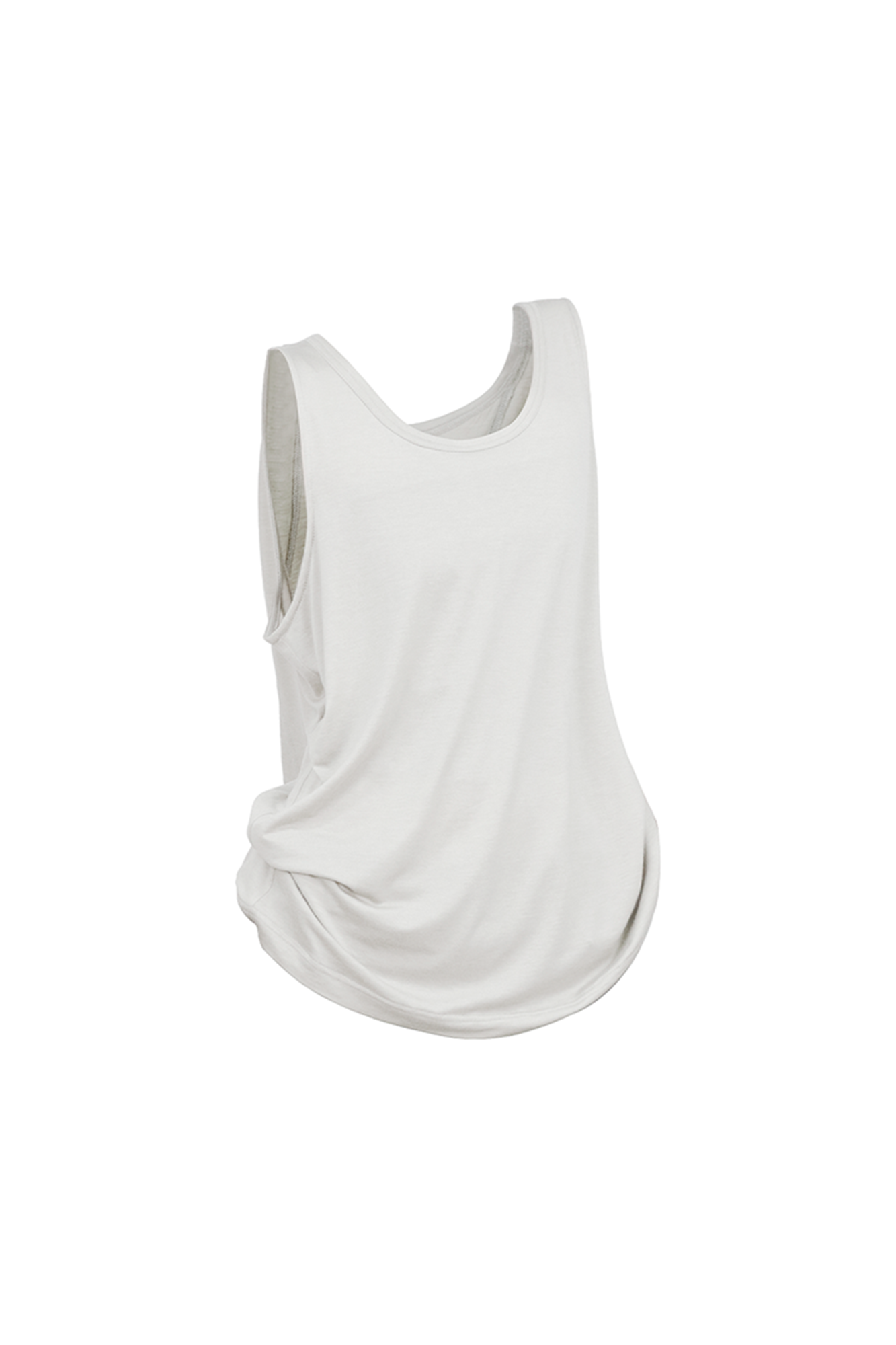RELABEL Tencel Wool Hooded Ruched Tank Top, premium urban and streetwear designers apparel on PROJECTISR.com, RELABEL