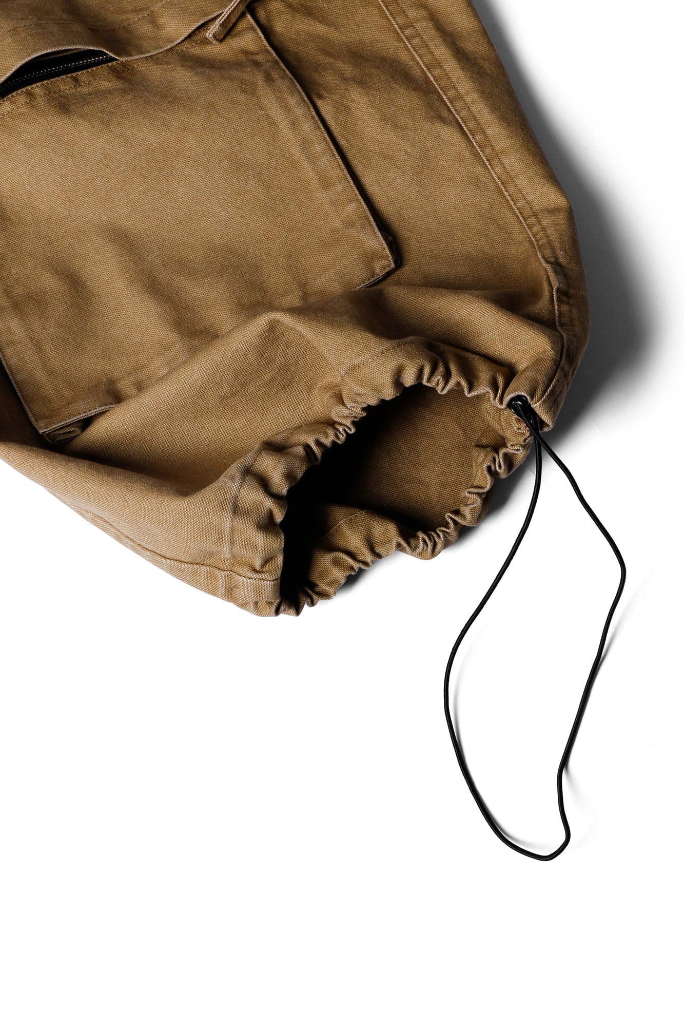 RELABEL Multi-Pocket Detachable Scarf Distressed Cargo Brown, premium urban and streetwear designers apparel on PROJECTISR.com, RELABEL