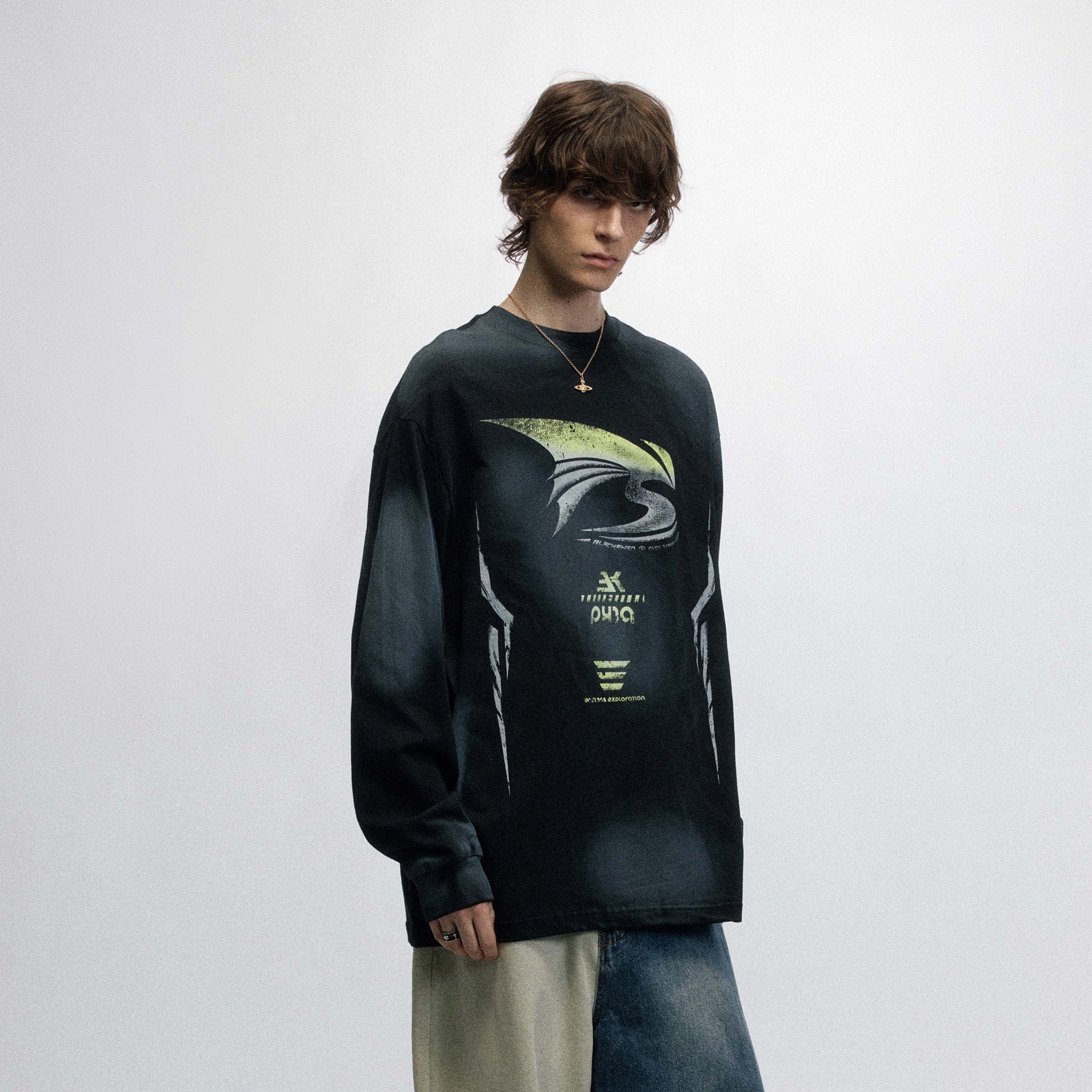 OVDY Faded Racing Graphics Long-Sleeve Tee, premium urban and streetwear designers apparel on PROJECTISR.com, OVDY