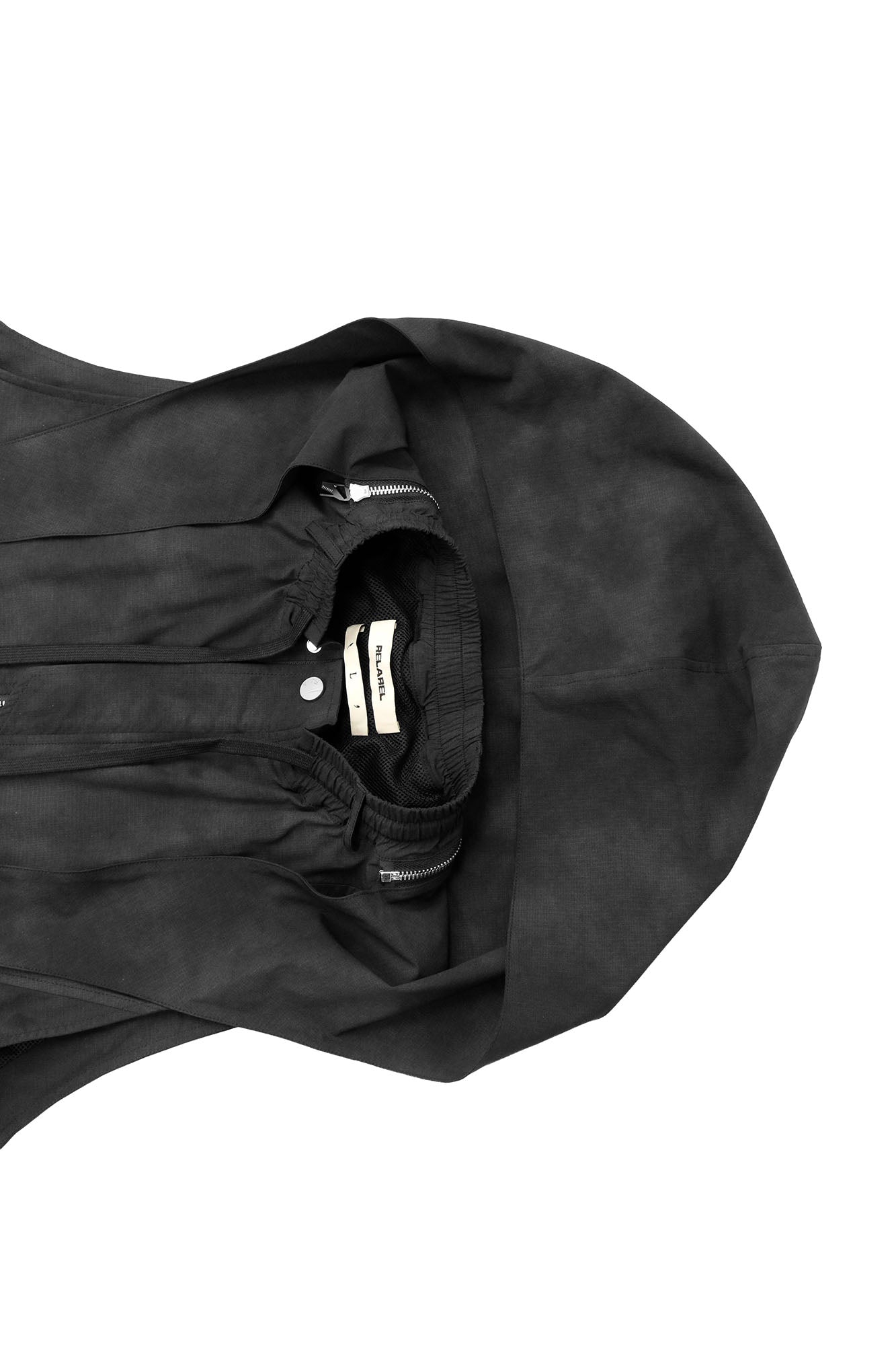RELABEL Detachable Hood Big-Pocket Vest, premium urban and streetwear designers apparel on PROJECTISR.com, RELABEL