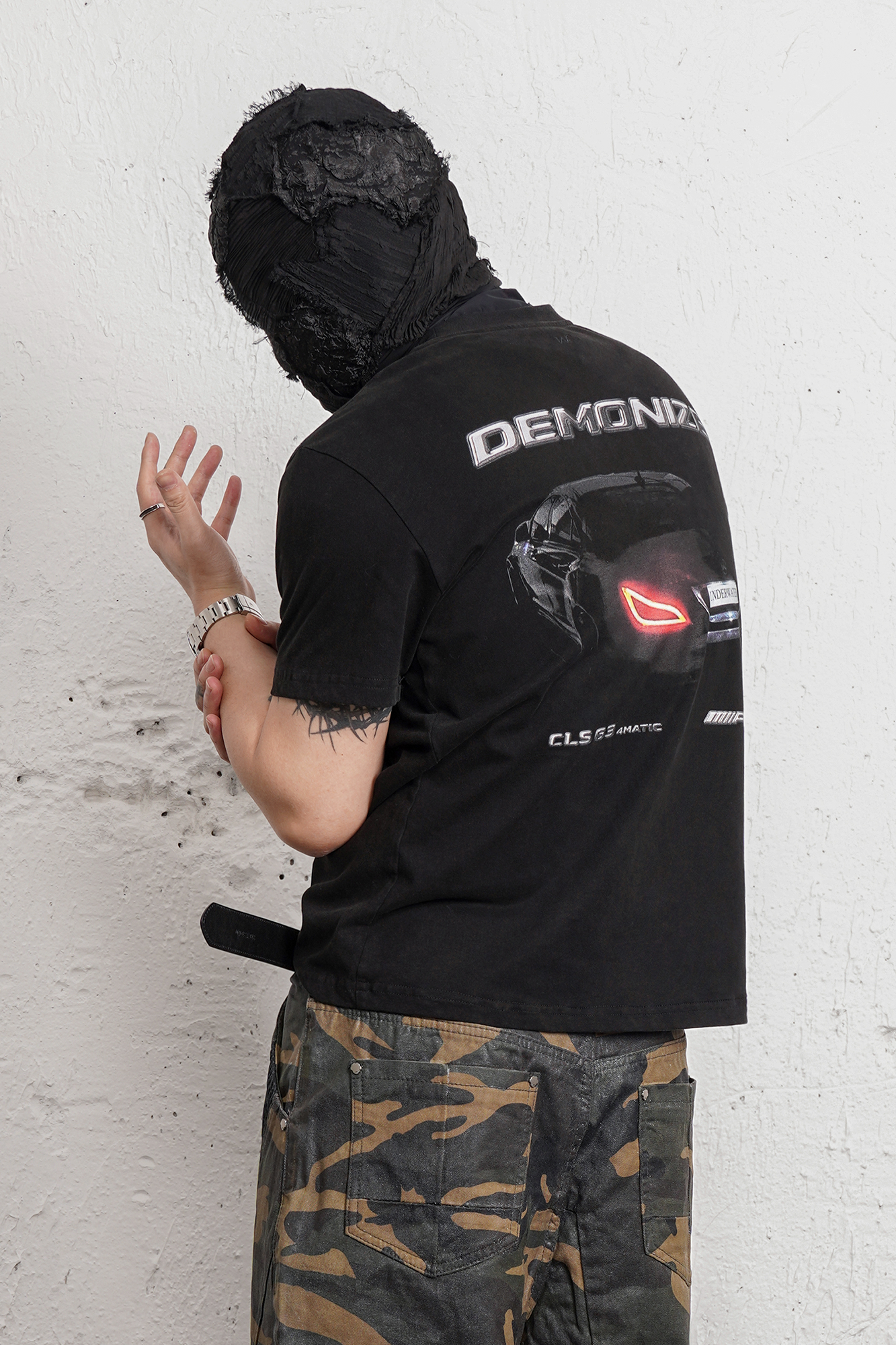 UNDERWATER Demon Eye Racing Graphic Washed T-Shirt, premium urban and streetwear designers apparel on PROJECTISR.com, UNDERWATER
