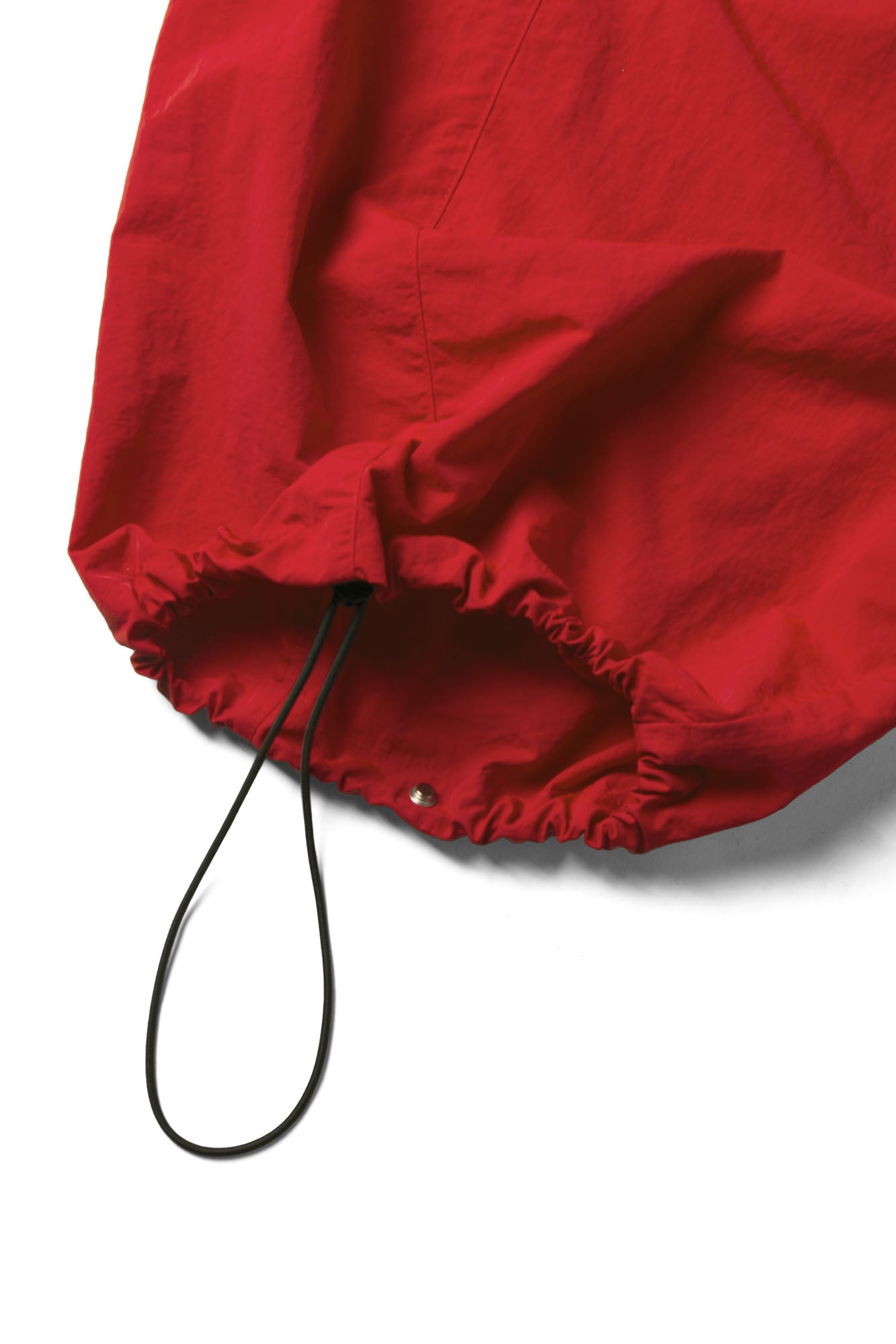 RELABEL Drawstring Layered Double-Waistband Parachute Pants Red, premium urban and streetwear designers apparel on PROJECTISR.com, RELABEL
