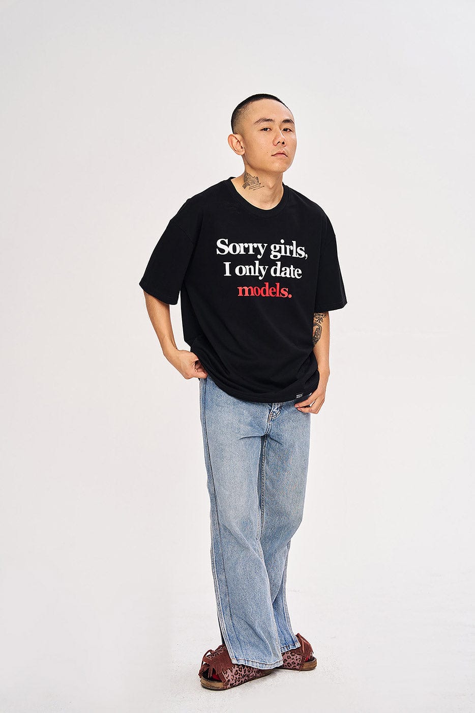 WCC Sorry Girls I Only Date Models Slogan T-Shirt, premium urban and streetwear designers apparel on PROJECTISR.com, WCC
