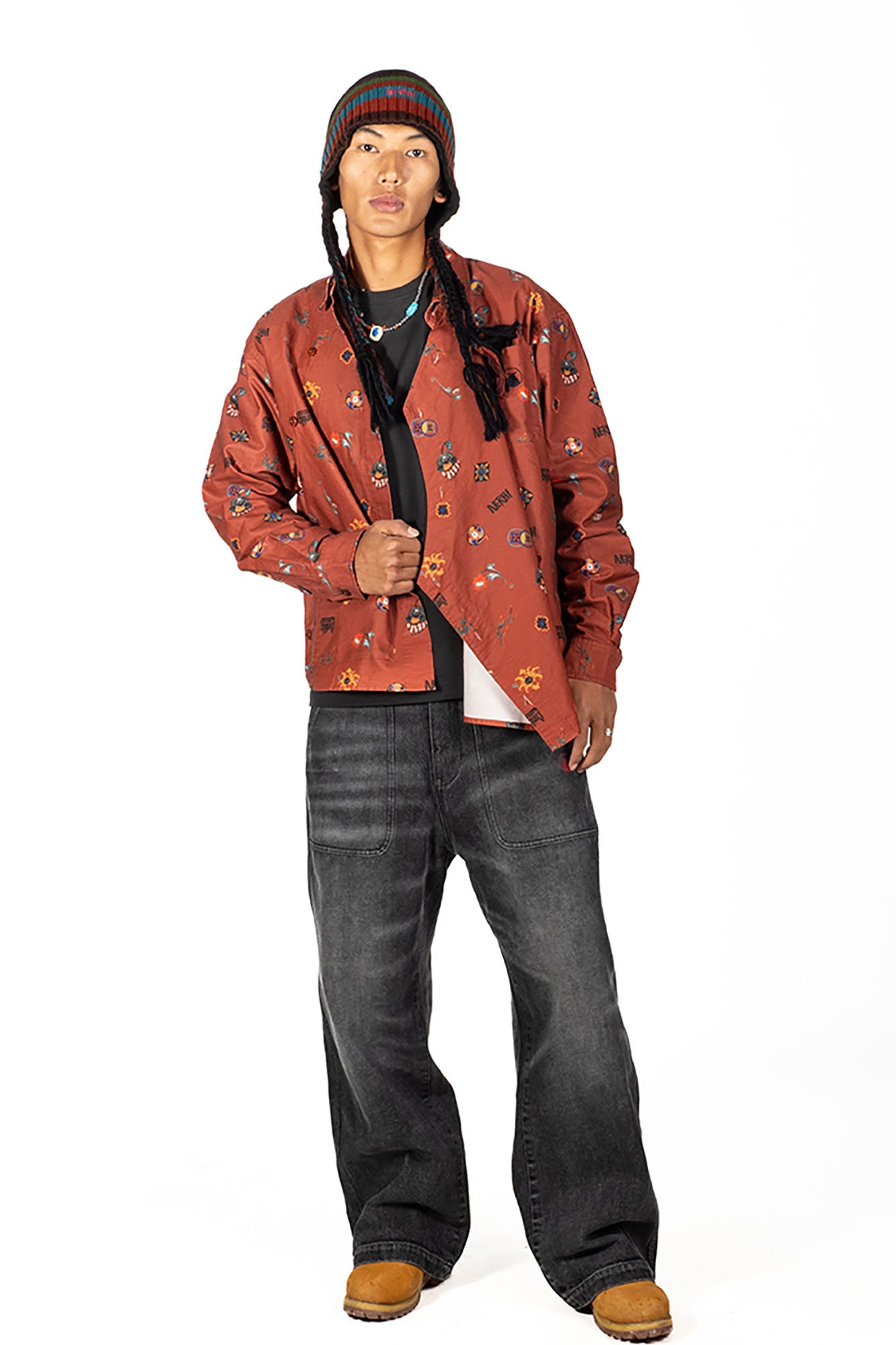 NERHI Classic Washed Straight-Leg Jeans