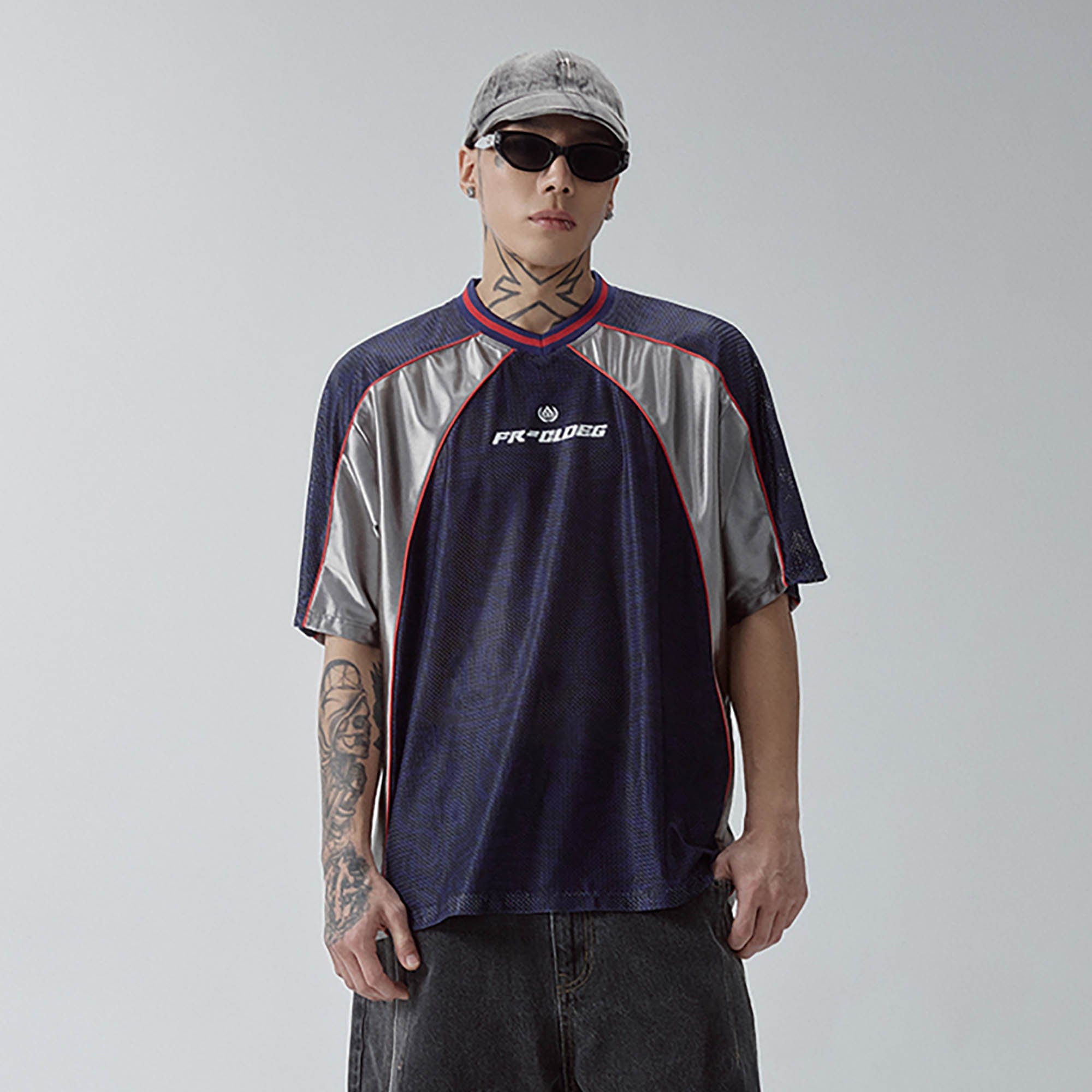 F2CE Mesh Contrast-Panel Quick-Dry Jersey, premium urban and streetwear designers apparel on PROJECTISR.com, F2CE