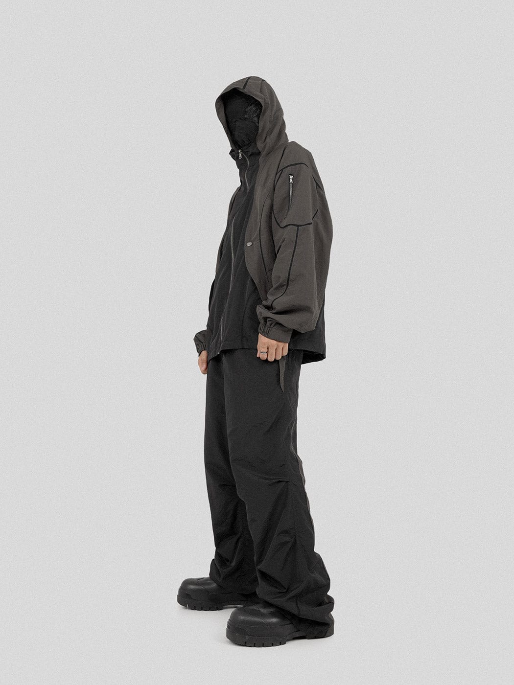 UNDERWATER Wasteland Deconstructed Windbreaker, premium urban and streetwear designers apparel on PROJECTISR.com, UNDERWATER