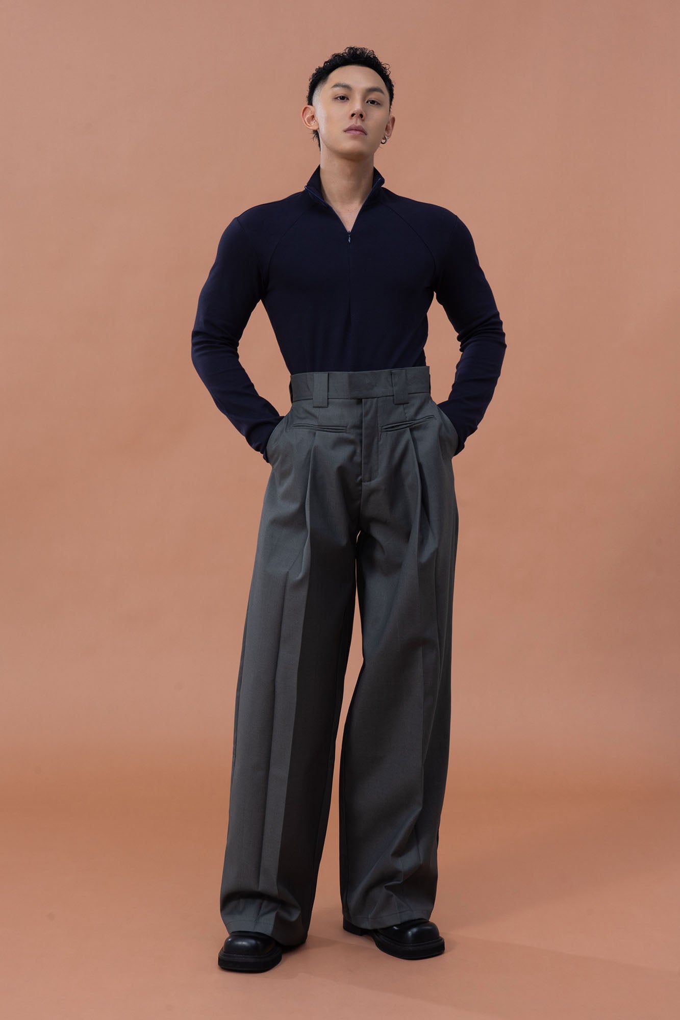 CLP Classic High-Waist Straight-Leg Pants