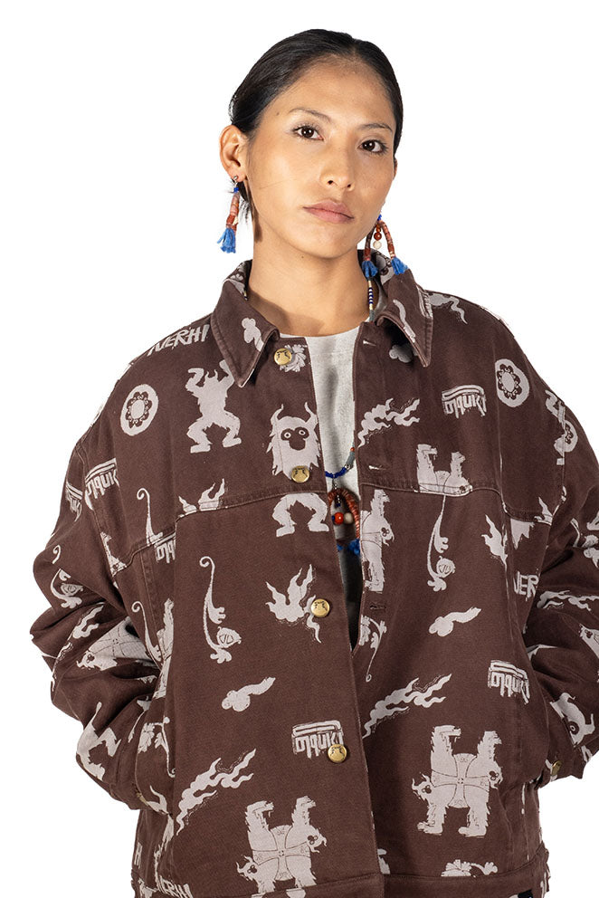 NERHI Tribal Wool Beaded Drop Earrings