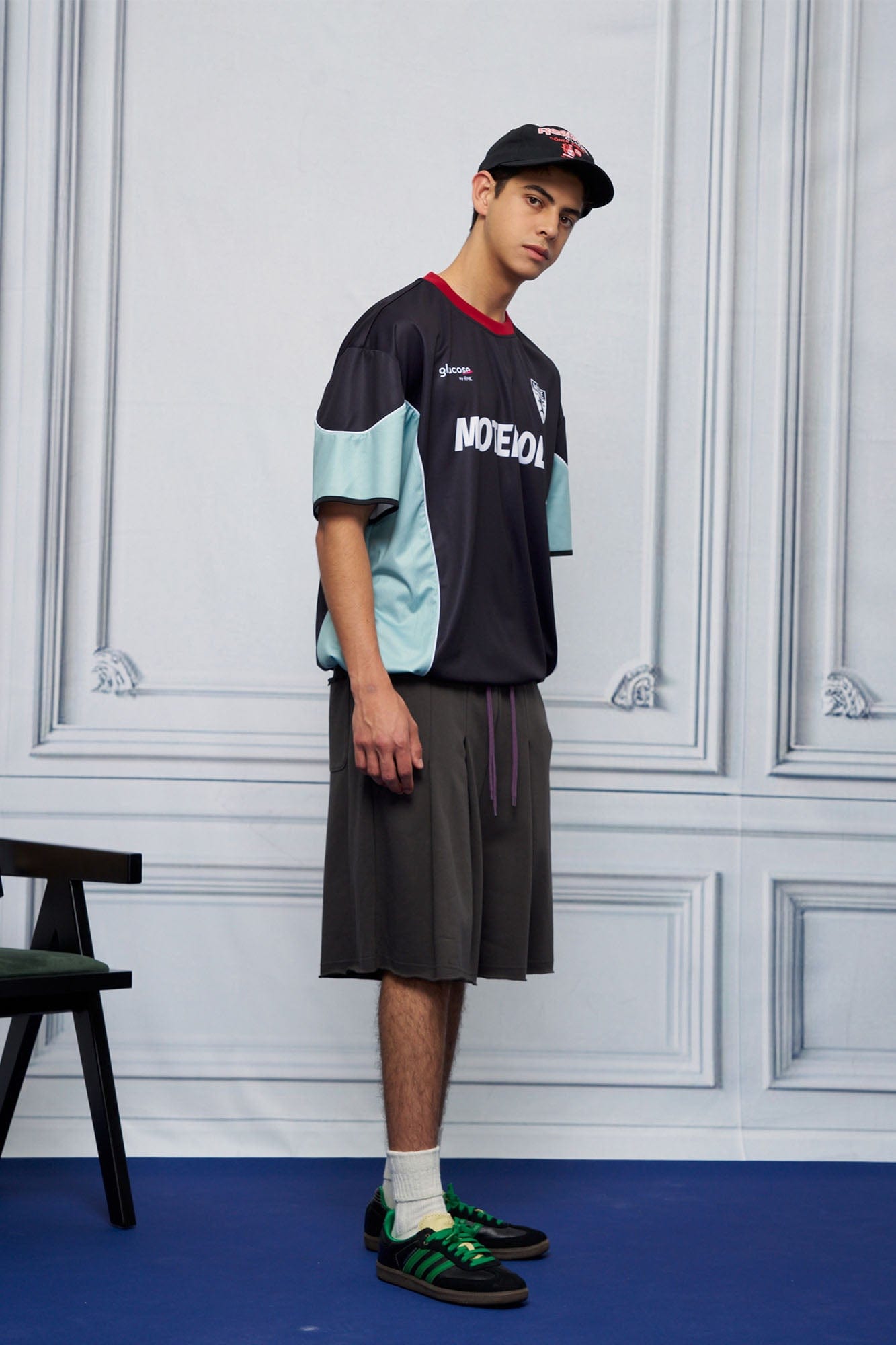 UNLIMITED MOTE x glucose by RMK Contrast Spliced Drawstring Hem Jersey, premium urban and streetwear designers apparel on PROJECTISR.com, UNLIMITED MOTE