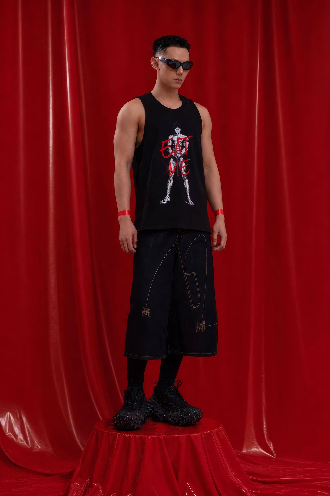 CLP Diamond Eat Me Graphic Tank Top, premium urban and streetwear designers apparel on PROJECTISR.com, CLP