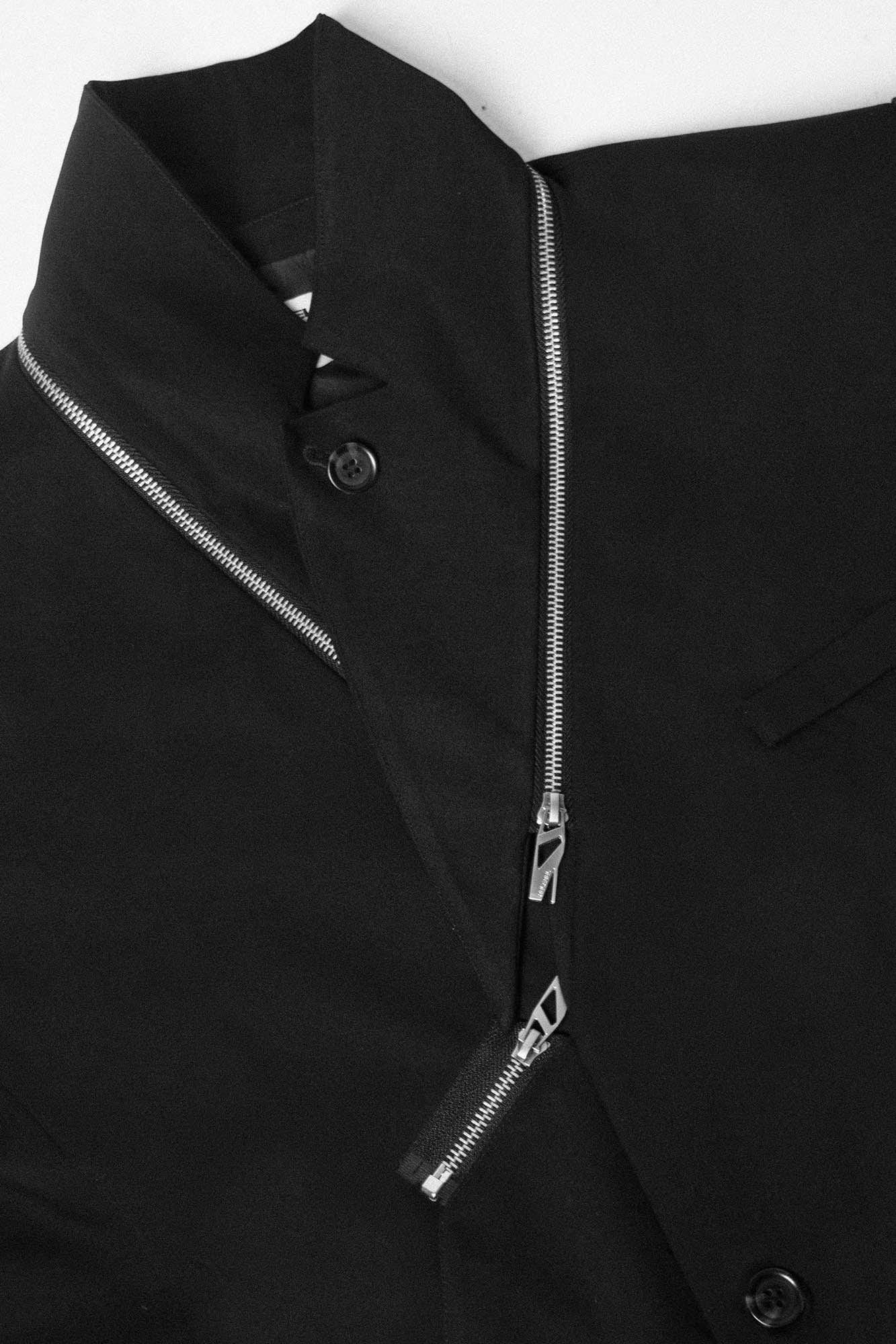 RELABEL Detachable-Collar Wool-Blended Pleated Blazer, premium urban and streetwear designers apparel on PROJECTISR.com, RELABEL