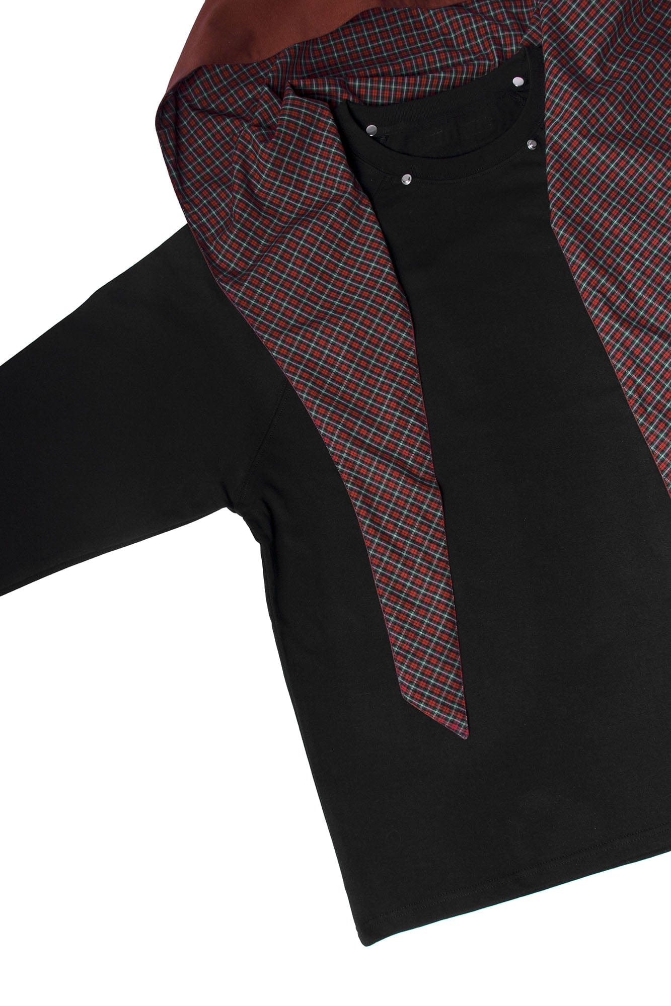 RELABEL Detachable Hood Long-Sleeve Tee Black, premium urban and streetwear designers apparel on PROJECTISR.com, RELABEL