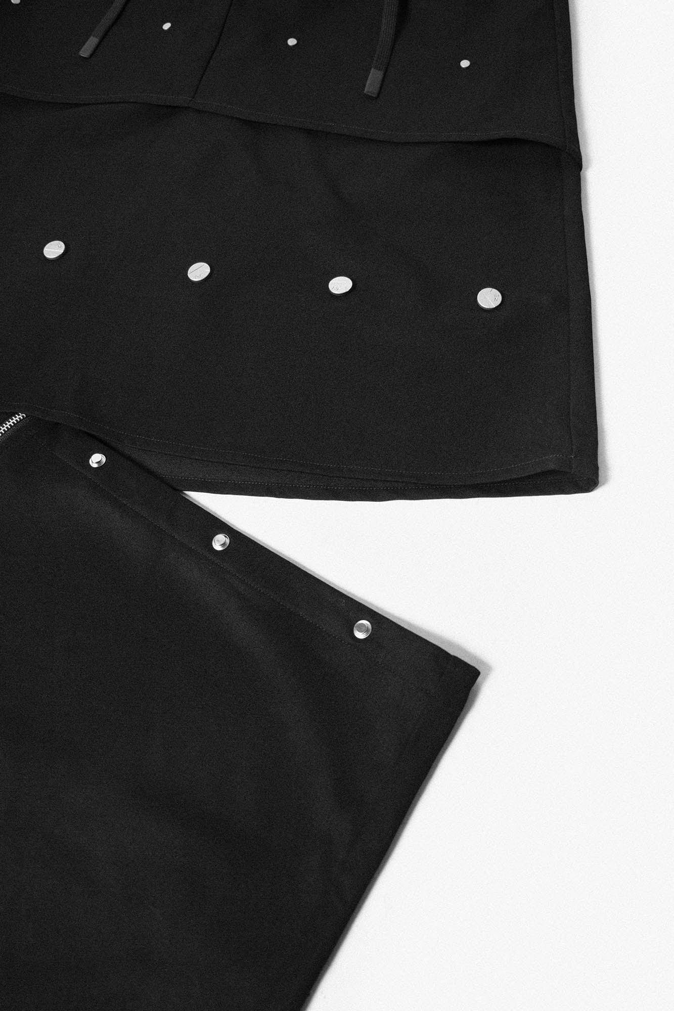 RELABEL Layered Detachable Snap-Fastener Long Skirt, premium urban and streetwear designers apparel on PROJECTISR.com, RELABEL