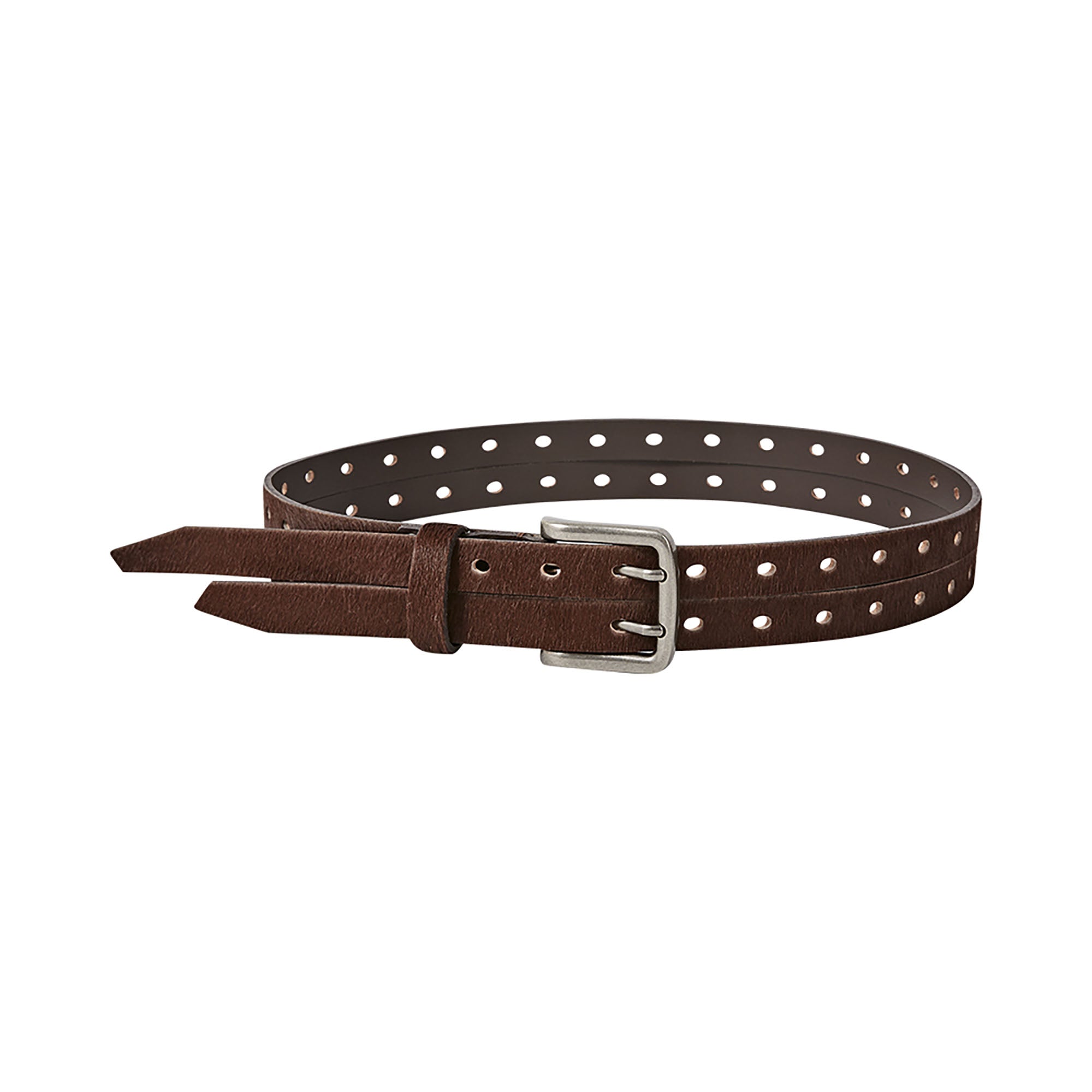 KREATE Perforated Double-Prong Faux Leather Belt, premium urban and streetwear designers apparel on PROJECTISR.com, KREATE