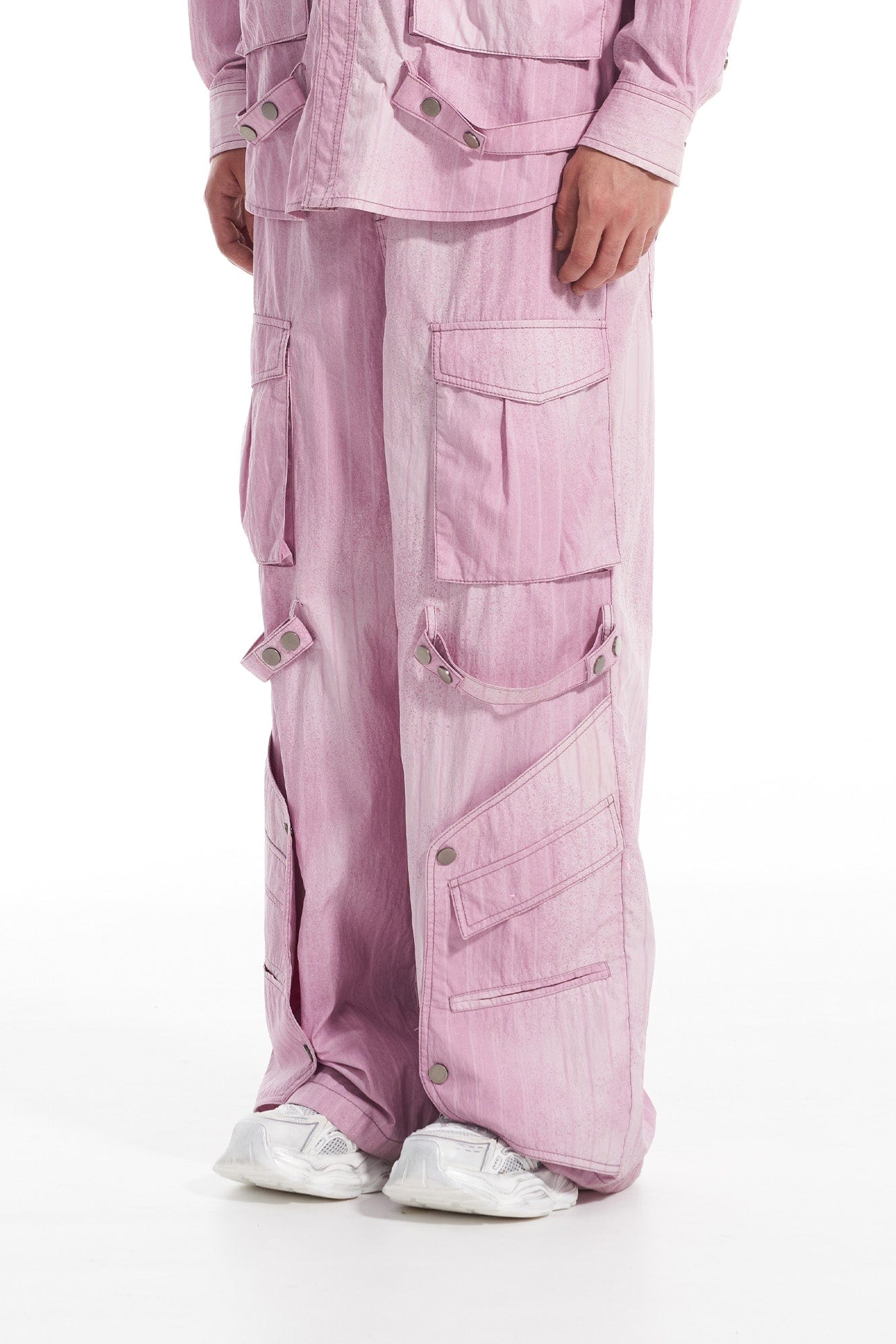 VANN VALRENCE Strap-Wrapped Striped Multi-Pocket Cargo Pants, premium urban and streetwear designers apparel on PROJECTISR.com, VANN VALRENCE