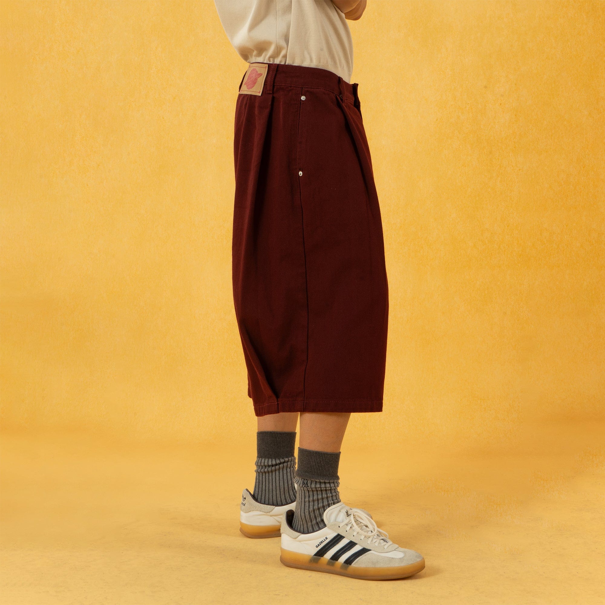 CLP Classic Rivet Pleated Oversized Shorts, premium urban and streetwear designers apparel on PROJECTISR.com, CLP