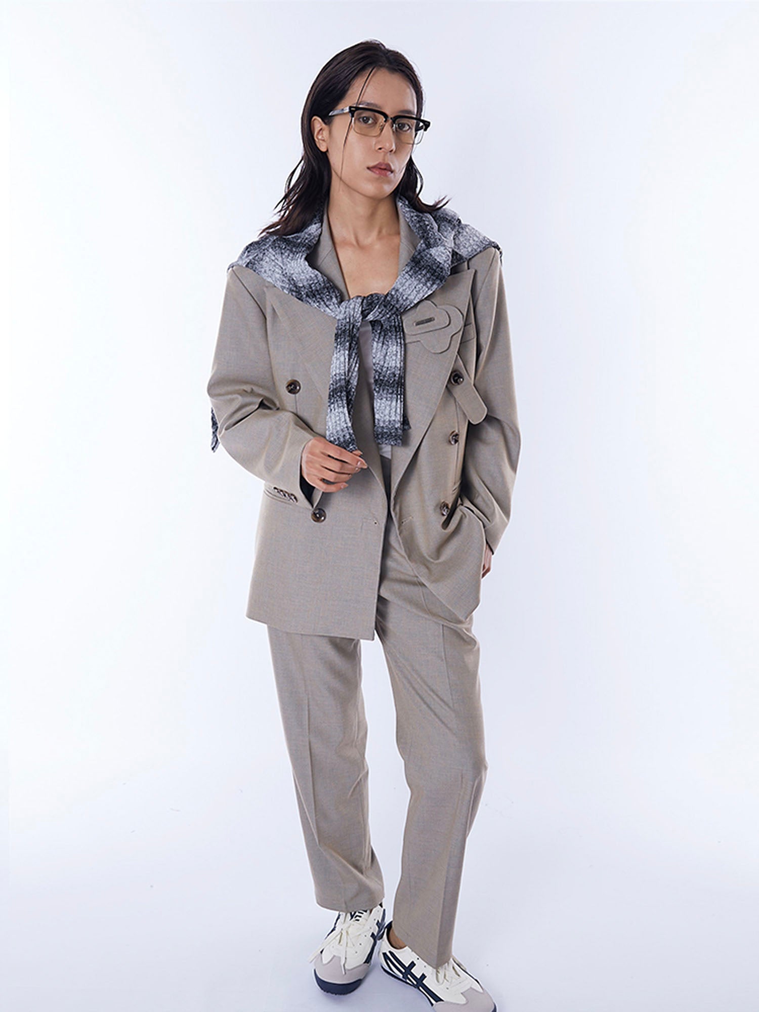ASSEEN Floral Patch Double-Breasted Blazer, premium urban and streetwear designers apparel on PROJECTISR.com, ASSEEN