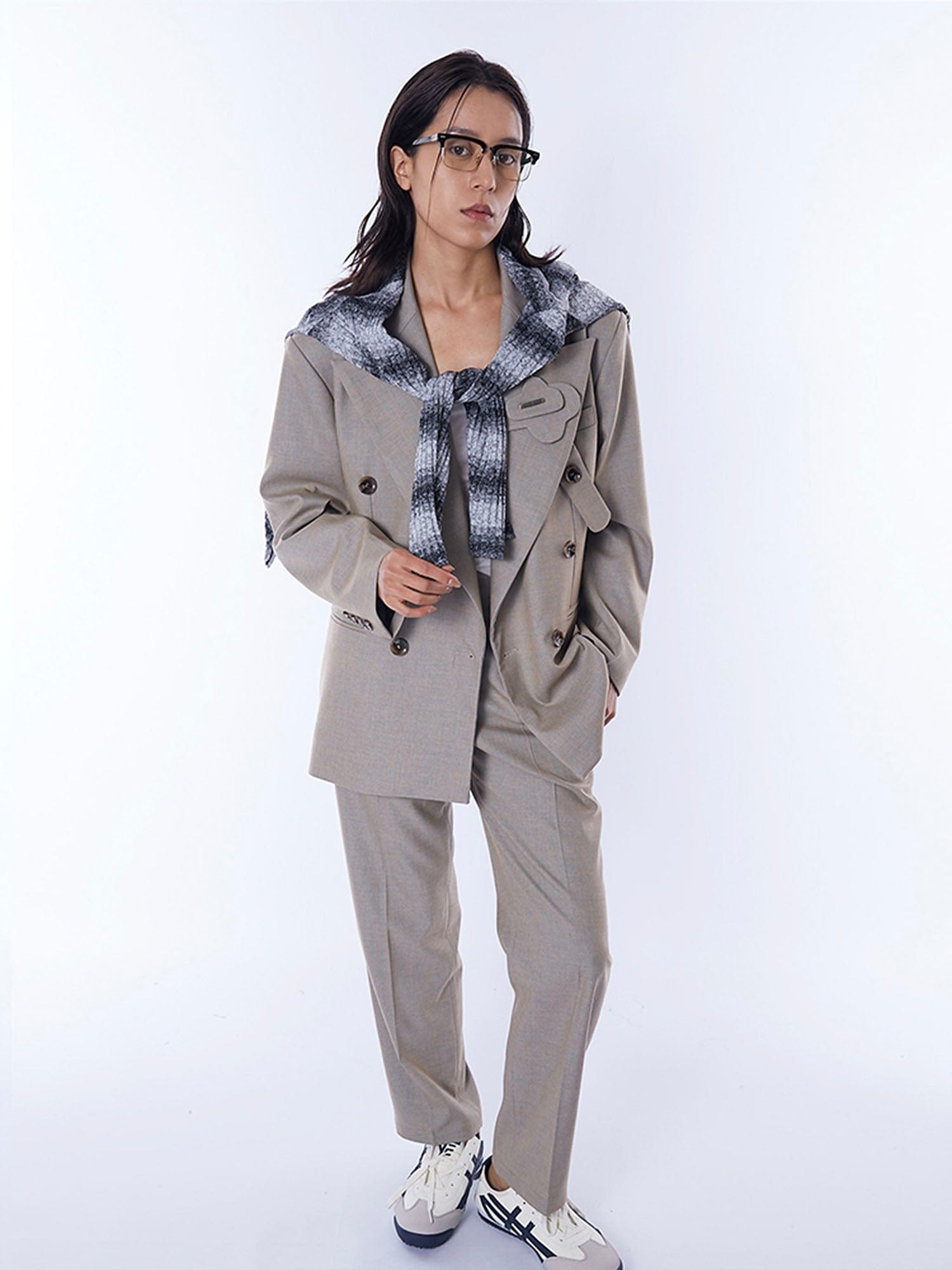 ASSEEN Floral Patch Double-Breasted Blazer, premium urban and streetwear designers apparel on PROJECTISR.com, ASSEEN