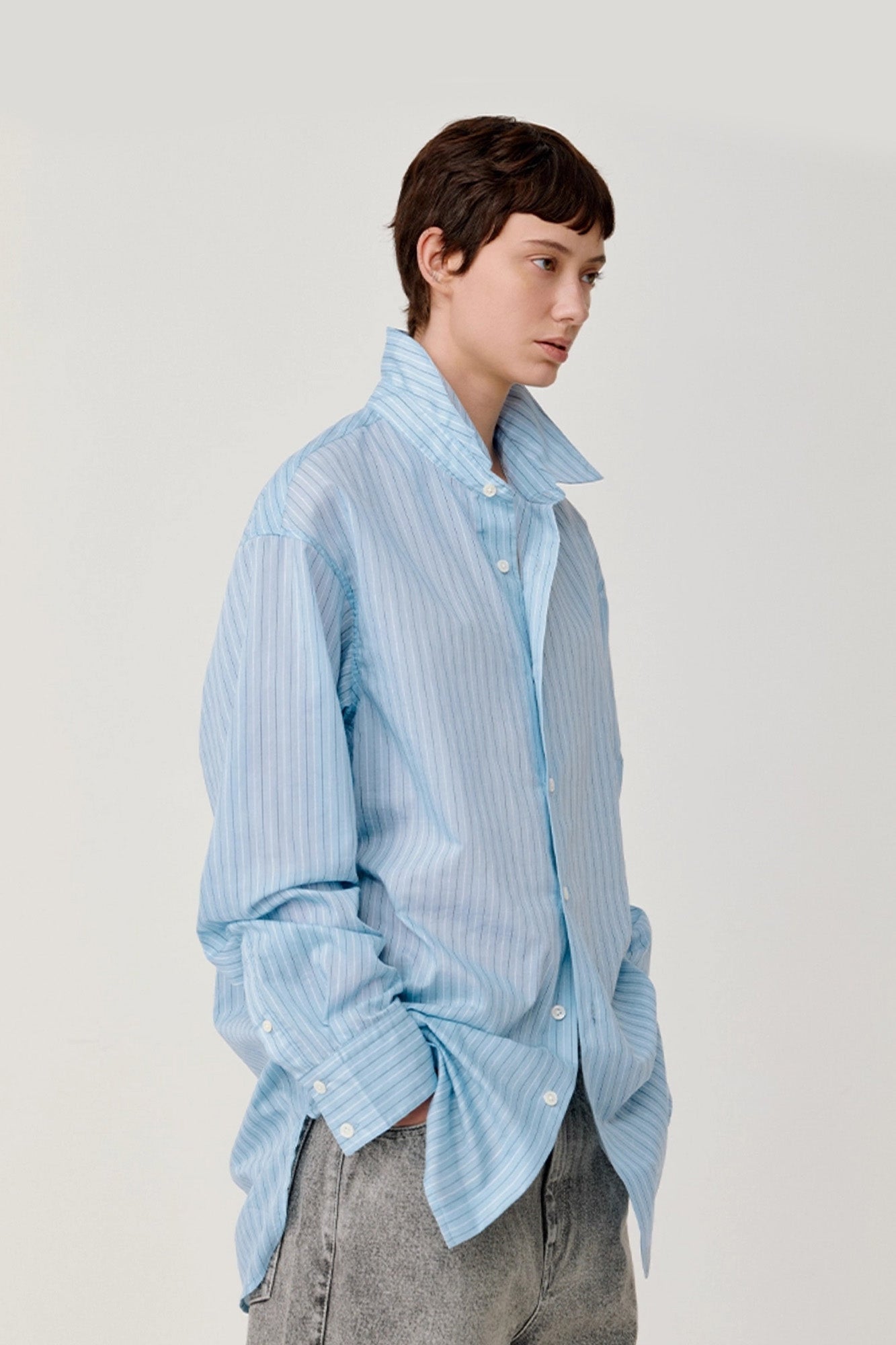 OPICLOTH Classic Striped Long Shirt, premium urban and streetwear designers apparel on PROJECTISR.com, OPICLOTH