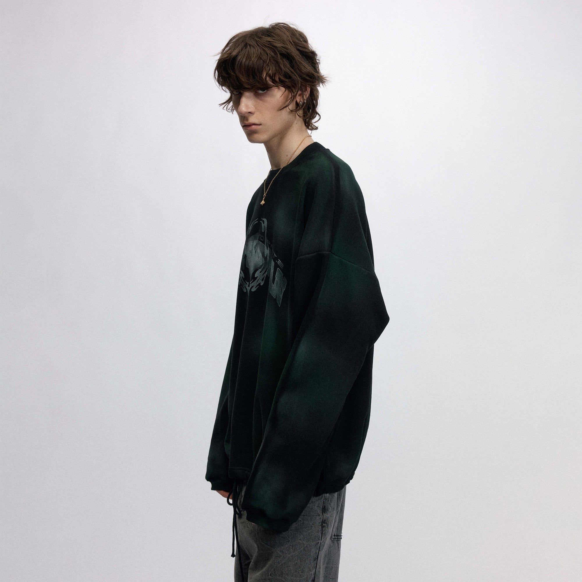 OVDY Faded Graphics Draw-String Long-Sleeve Tee, premium urban and streetwear designers apparel on PROJECTISR.com, OVDY