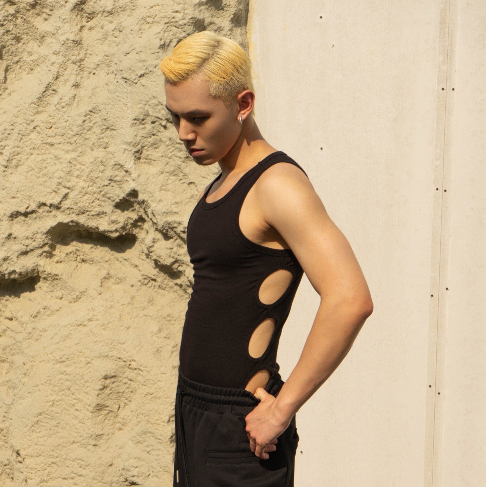 CLP Slim Hollowed Tank Top White, premium urban and streetwear designers apparel on PROJECTISR.com, CLP