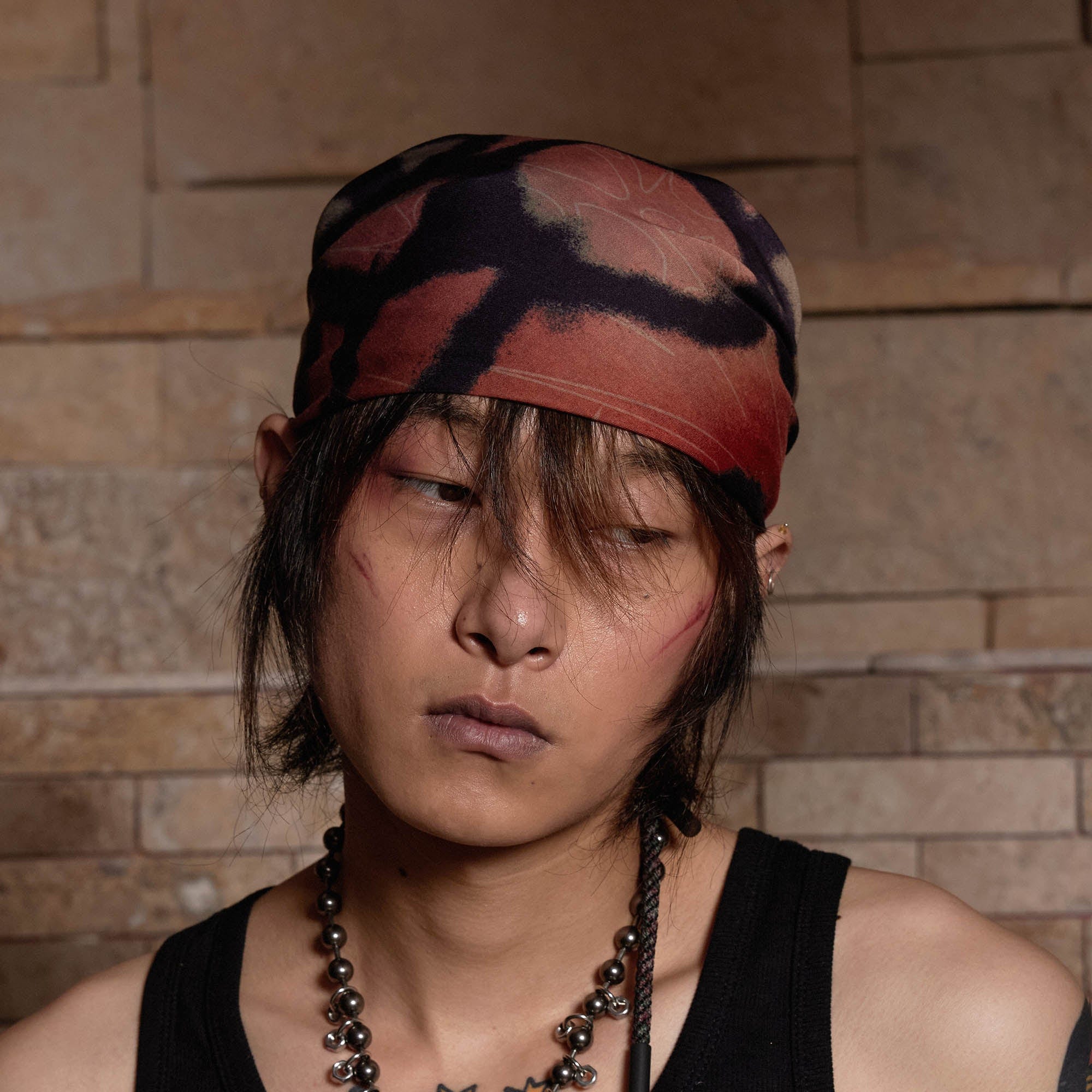 DND4DES Abstract Graffiti Headscarf, premium urban and streetwear designers apparel on PROJECTISR.com, DND4DES