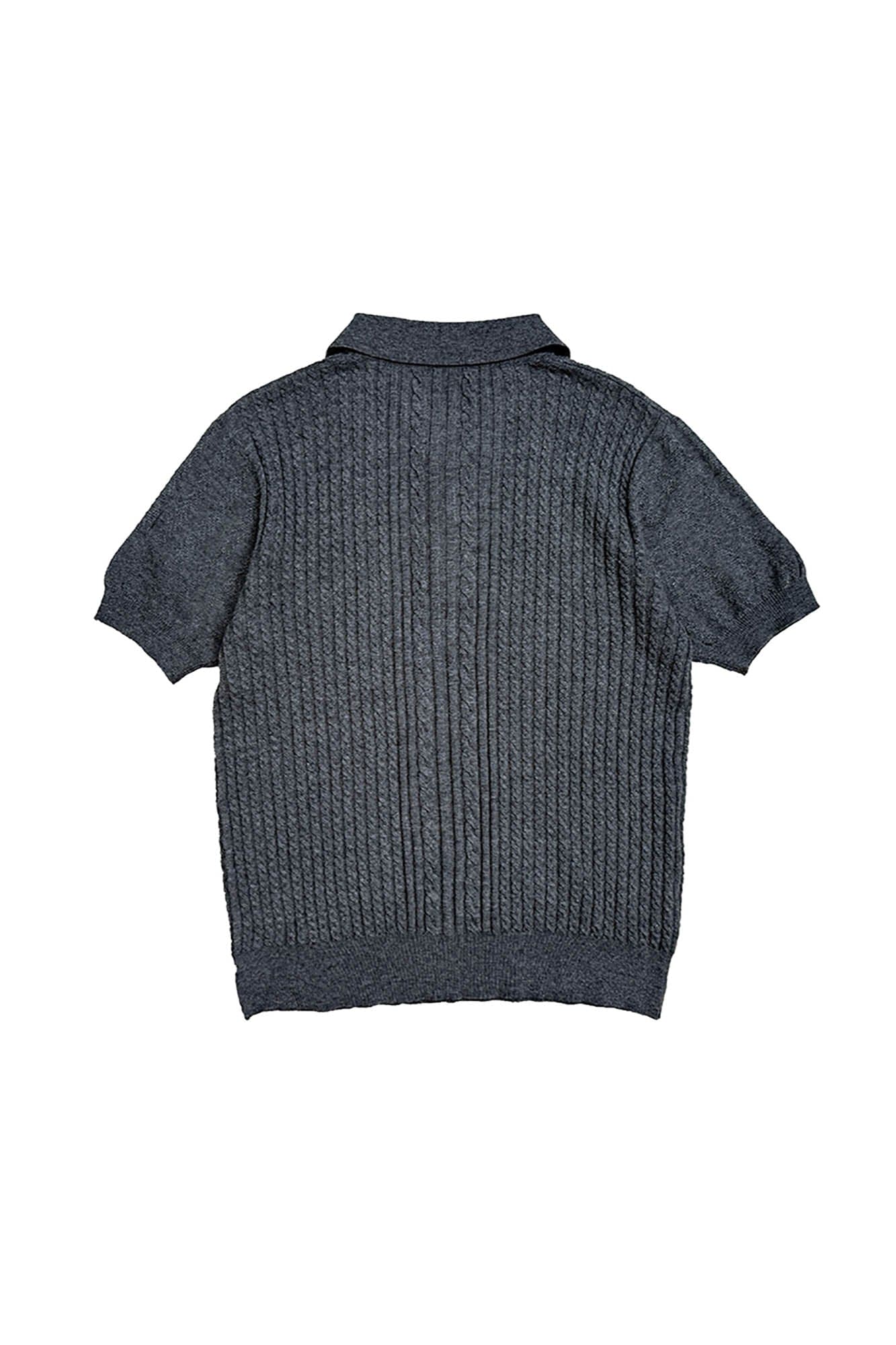 RICHILL Cable-Knit Polo T-Shirt, premium urban and streetwear designers apparel on PROJECTISR.com, RICHILL