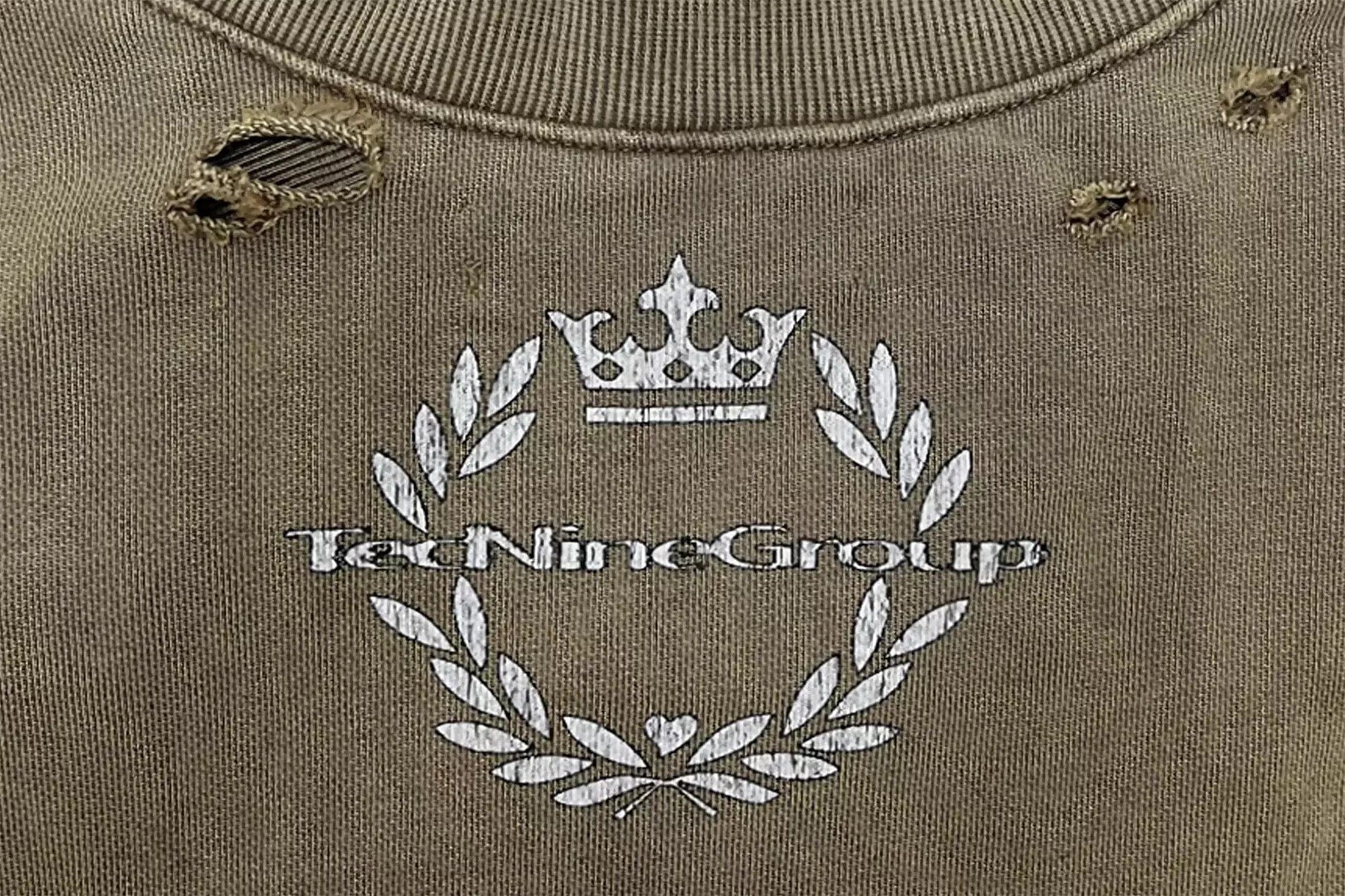 TECNINEGROUP No.09 Distressed Layered Long-Sleeve Tee, premium urban and streetwear designers apparel on PROJECTISR.com, TECNINEGROUP
