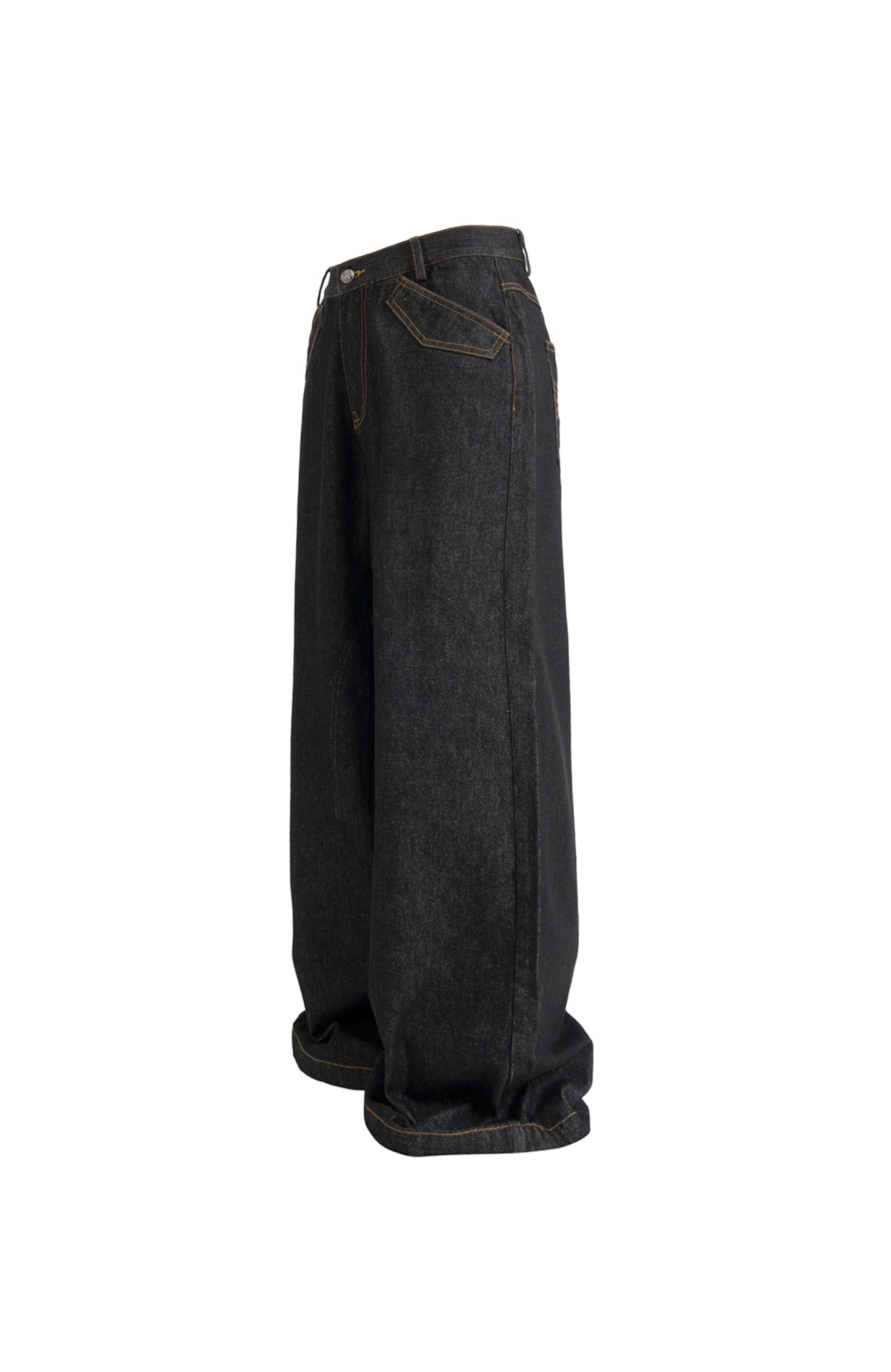 SADSOUP Contrast Stitch Wide-Leg Jeans