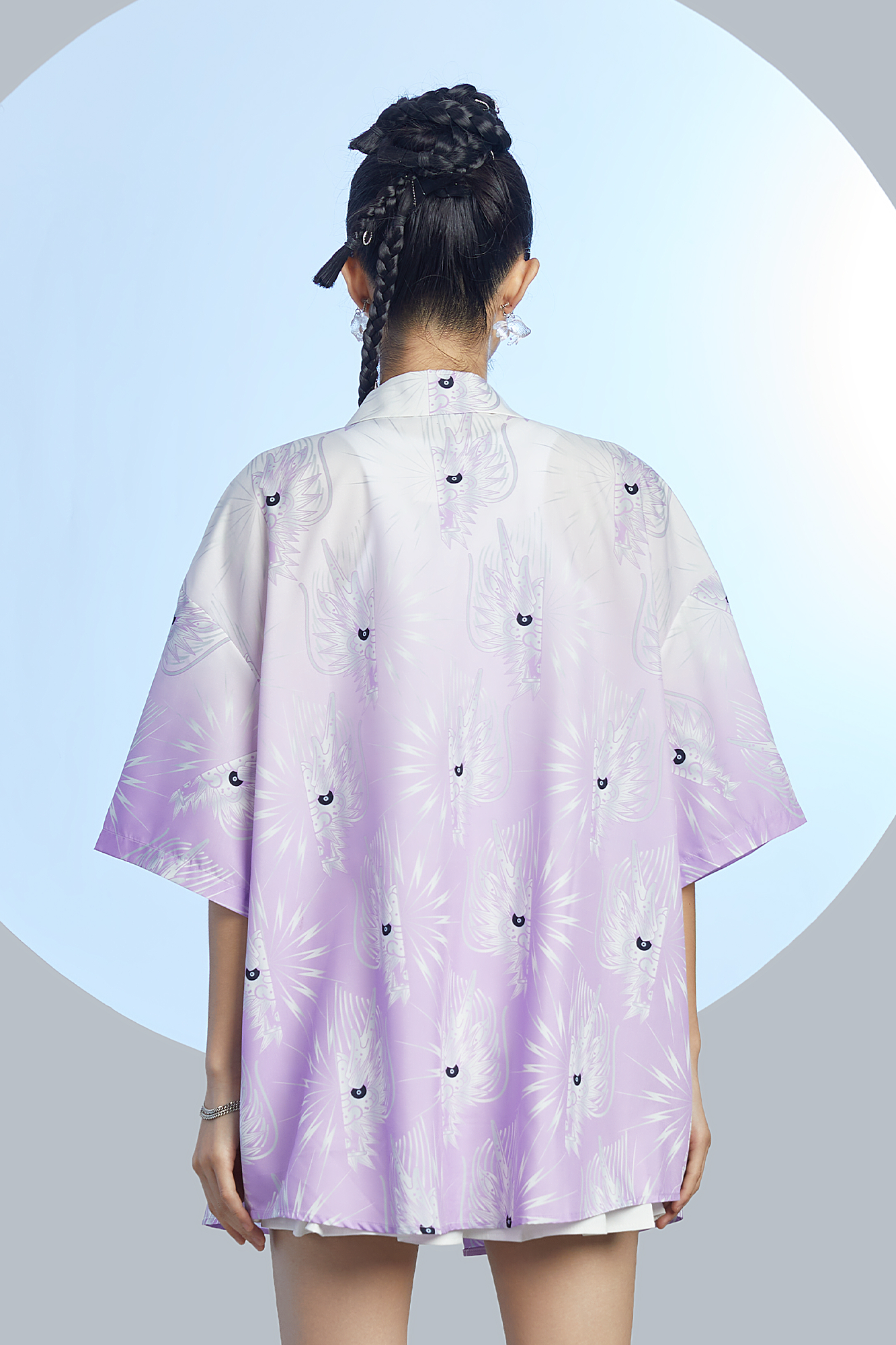 MASH UP ASIA Dragon Jacquard Half Shirt, premium urban and streetwear designers apparel on PROJECTISR.com, MASH UP ASIA